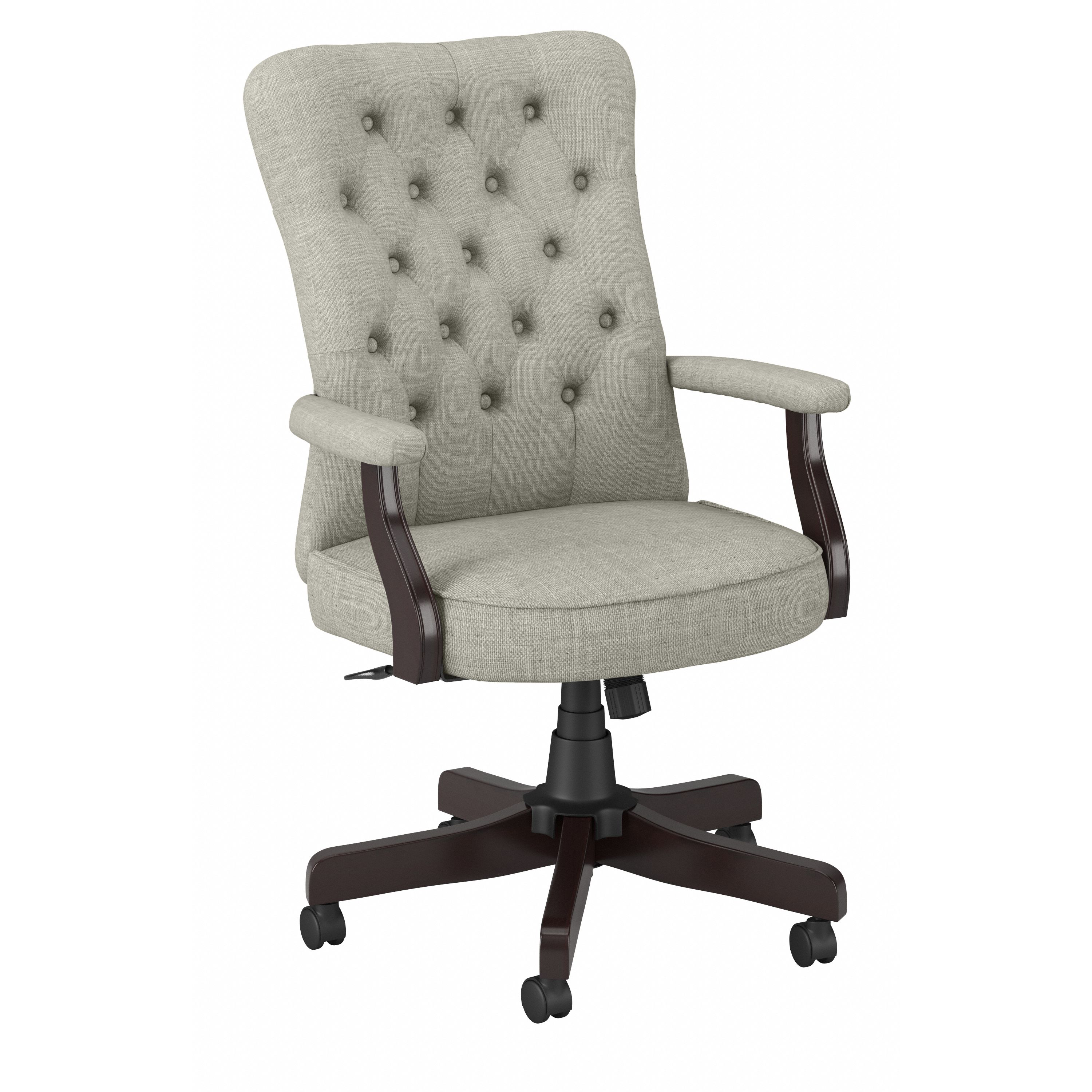 Bush Business Furniture Arden Lane High Back Tufted Office Chair with Arms | Light Gray_0