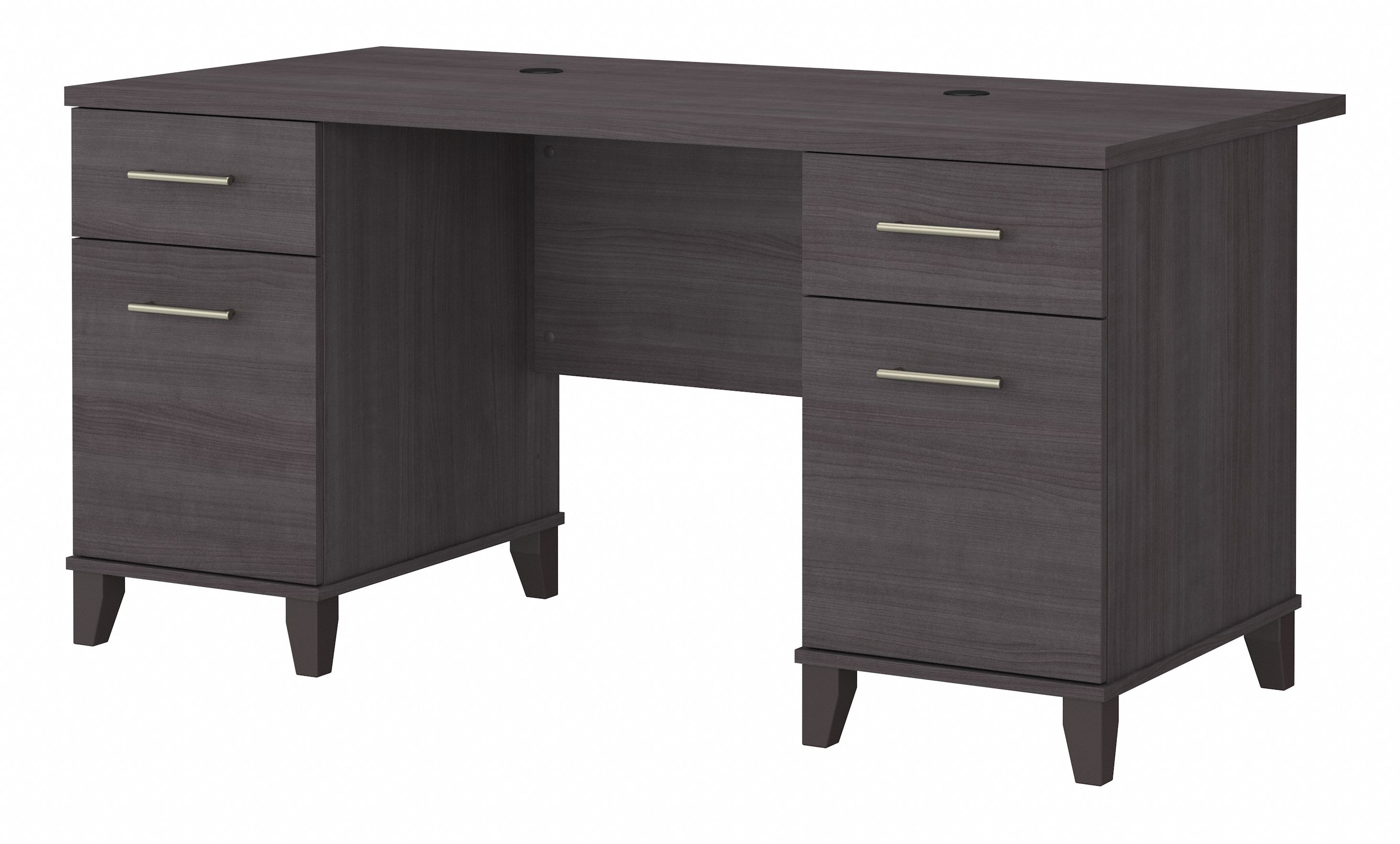 Bush Furniture Somerset 60W Office Desk with Drawers | Storm Gray/White_0