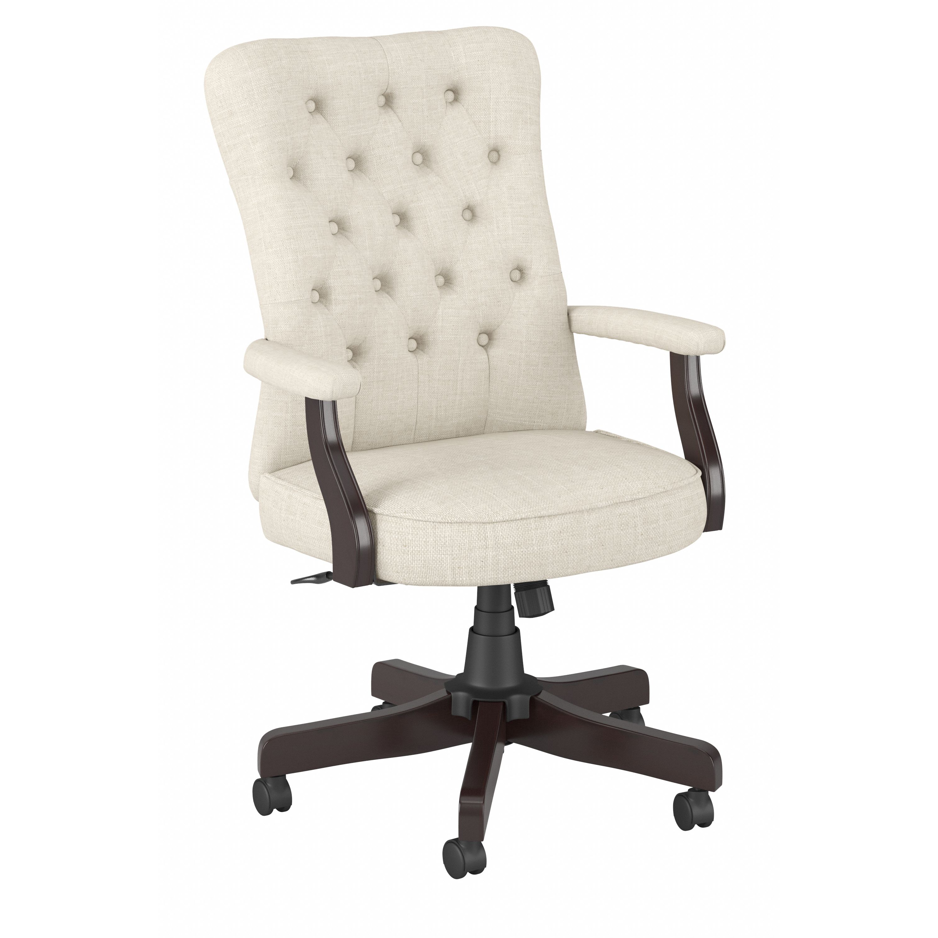 Bush Business Furniture Arden Lane High Back Tufted Office Chair with Arms | Cream Fabric_0