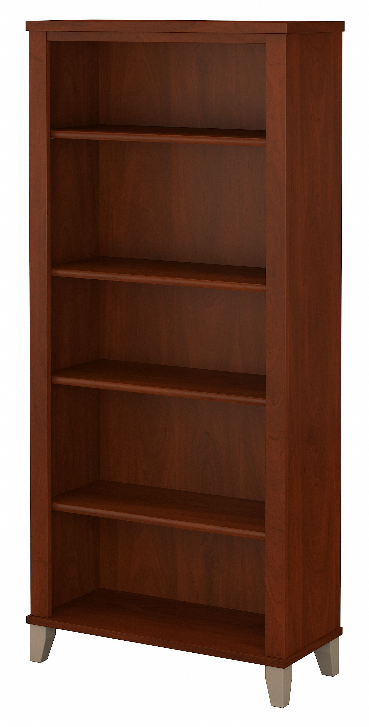 Bush Furniture Somerset Tall 5 Shelf Bookcase | Hansen Cherry/White_0