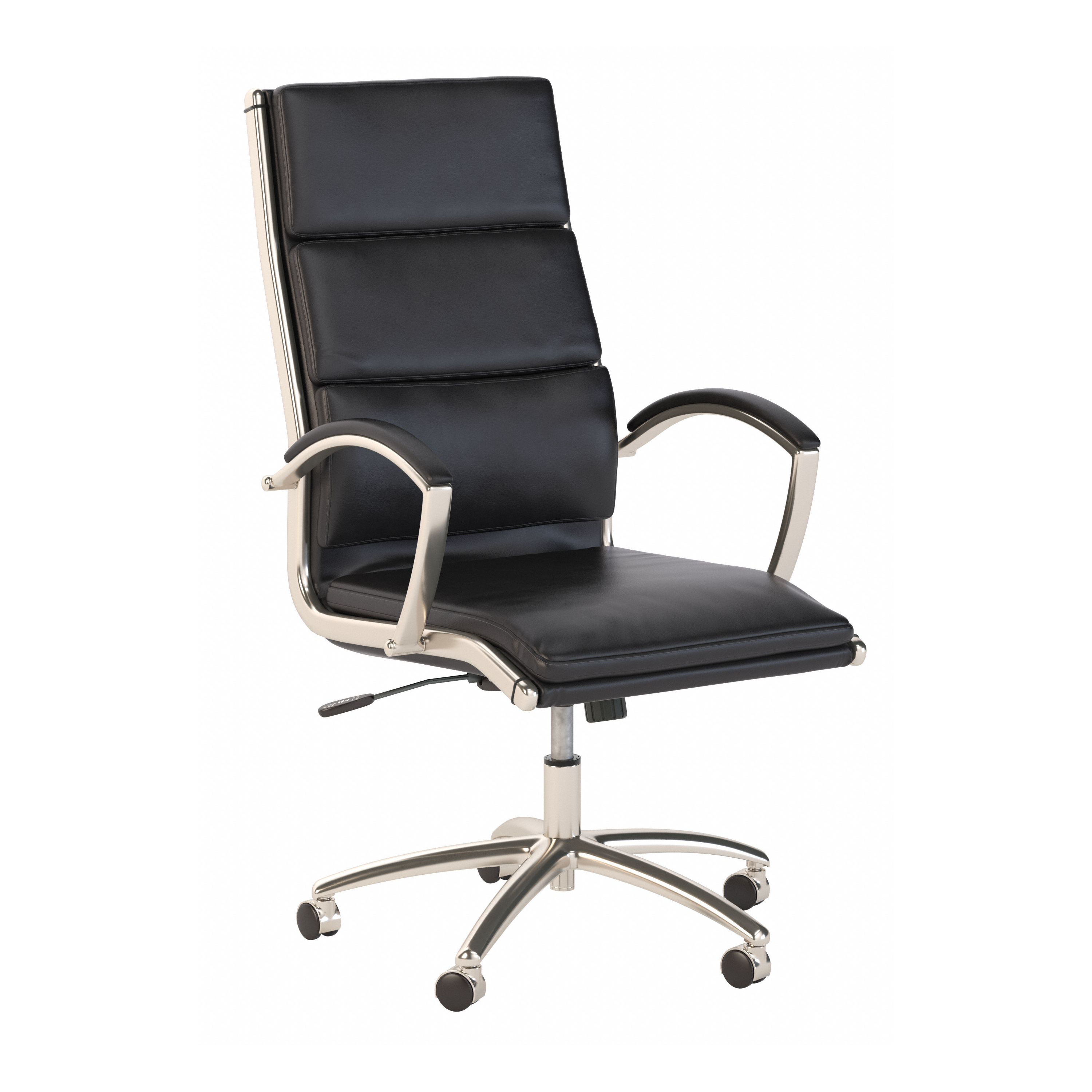 Bush Business Furniture Modelo High Back Leather Executive Office Chair | Black Leather_0