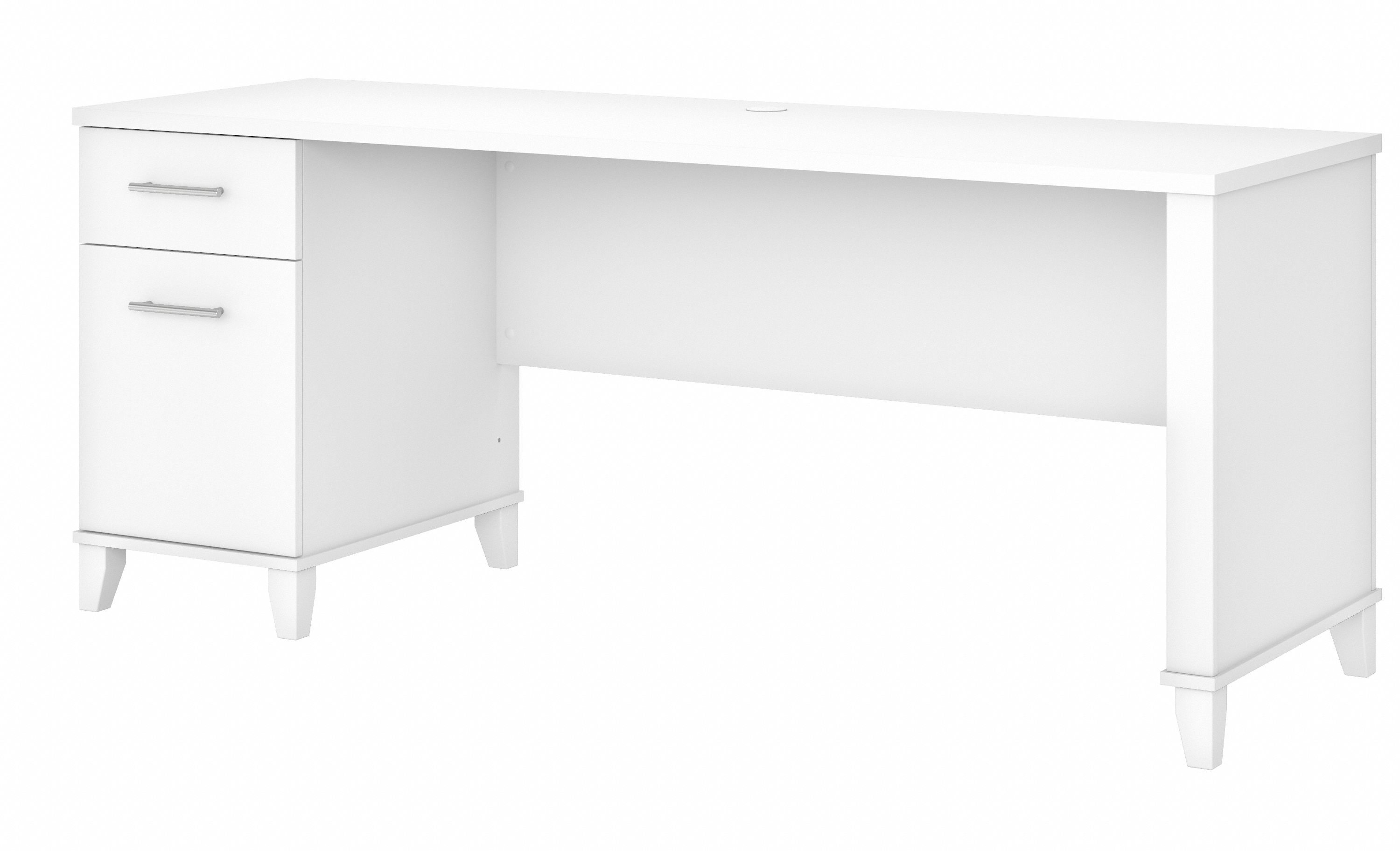 Bush Furniture Somerset 72W Office Desk with Drawers | White_0