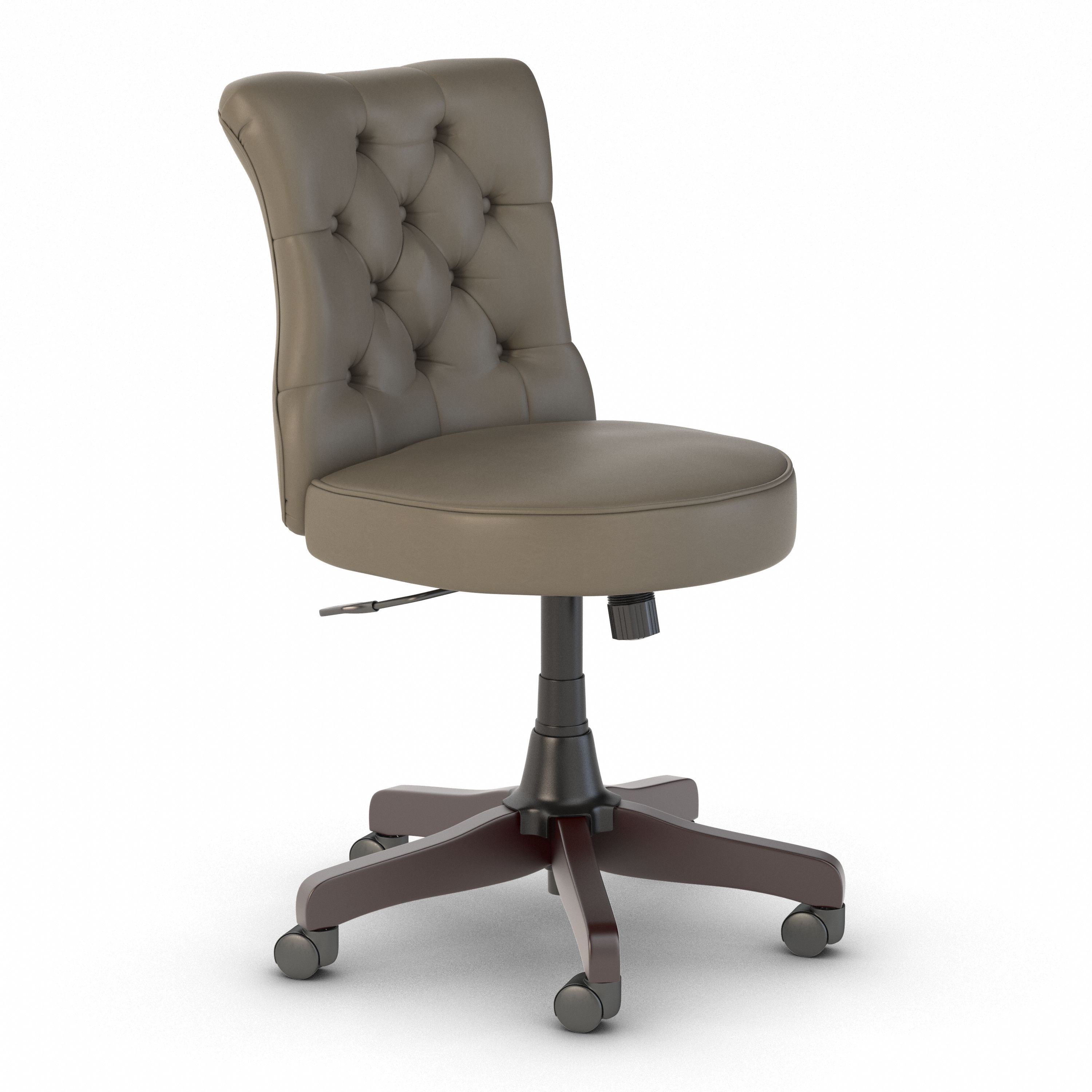 Bush Business Furniture Arden Lane Mid Back Tufted Office Chair | Washed Gray Leather_0