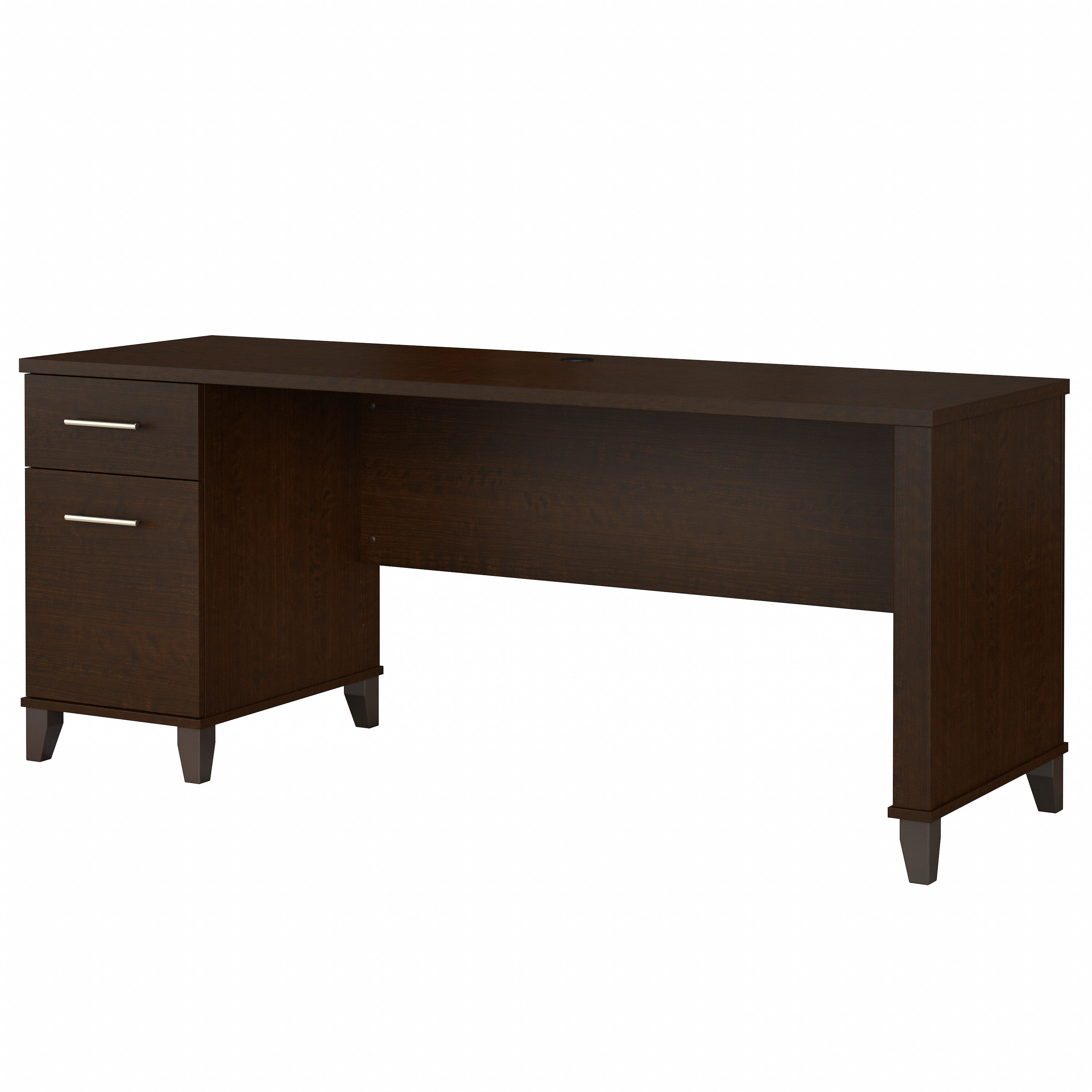 Bush Furniture Somerset 72W Office Desk with Drawers | Mocha Cherry/White_0