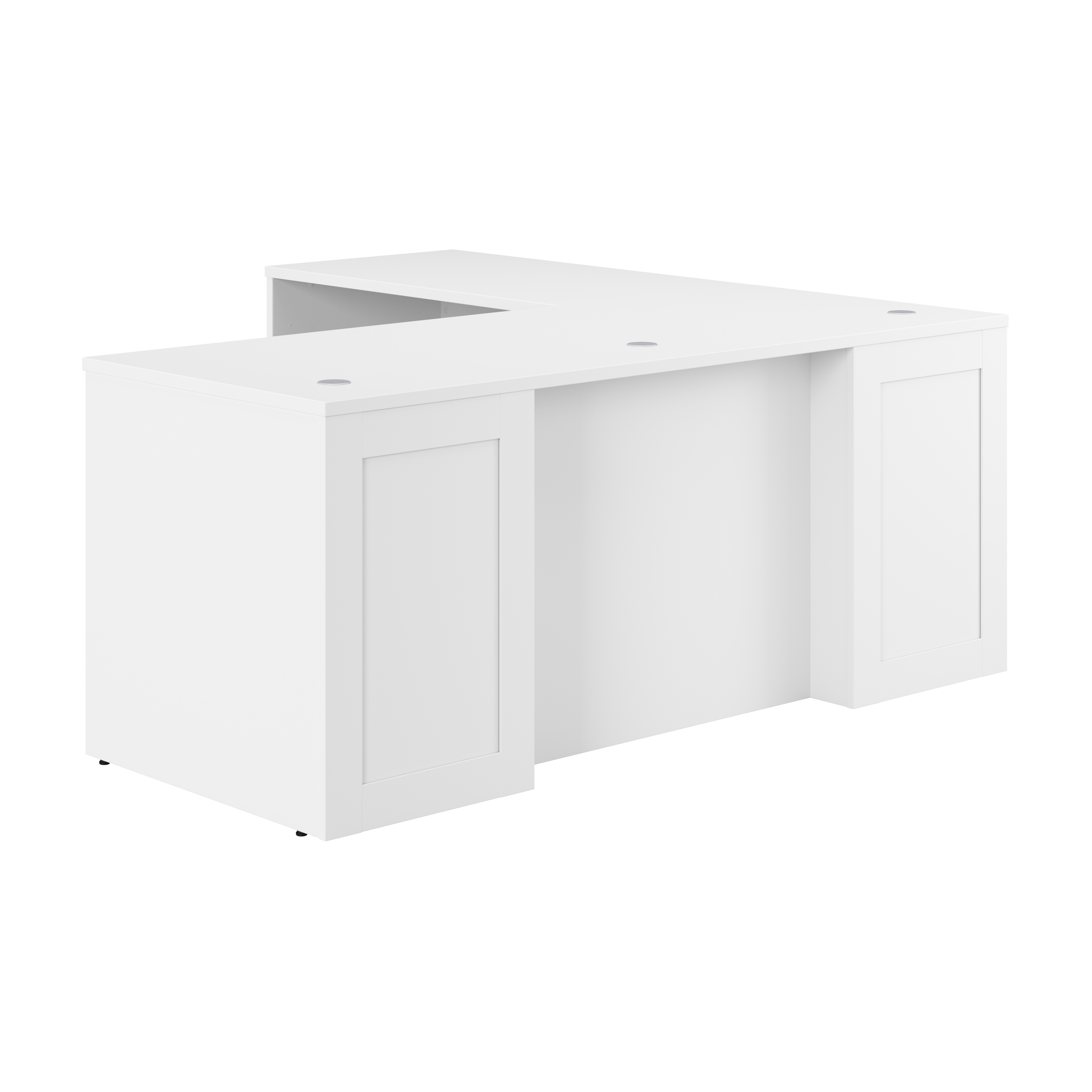 Bush Business Furniture Hampton Heights 72W x 30D Executive L-Shaped Desk | White_0