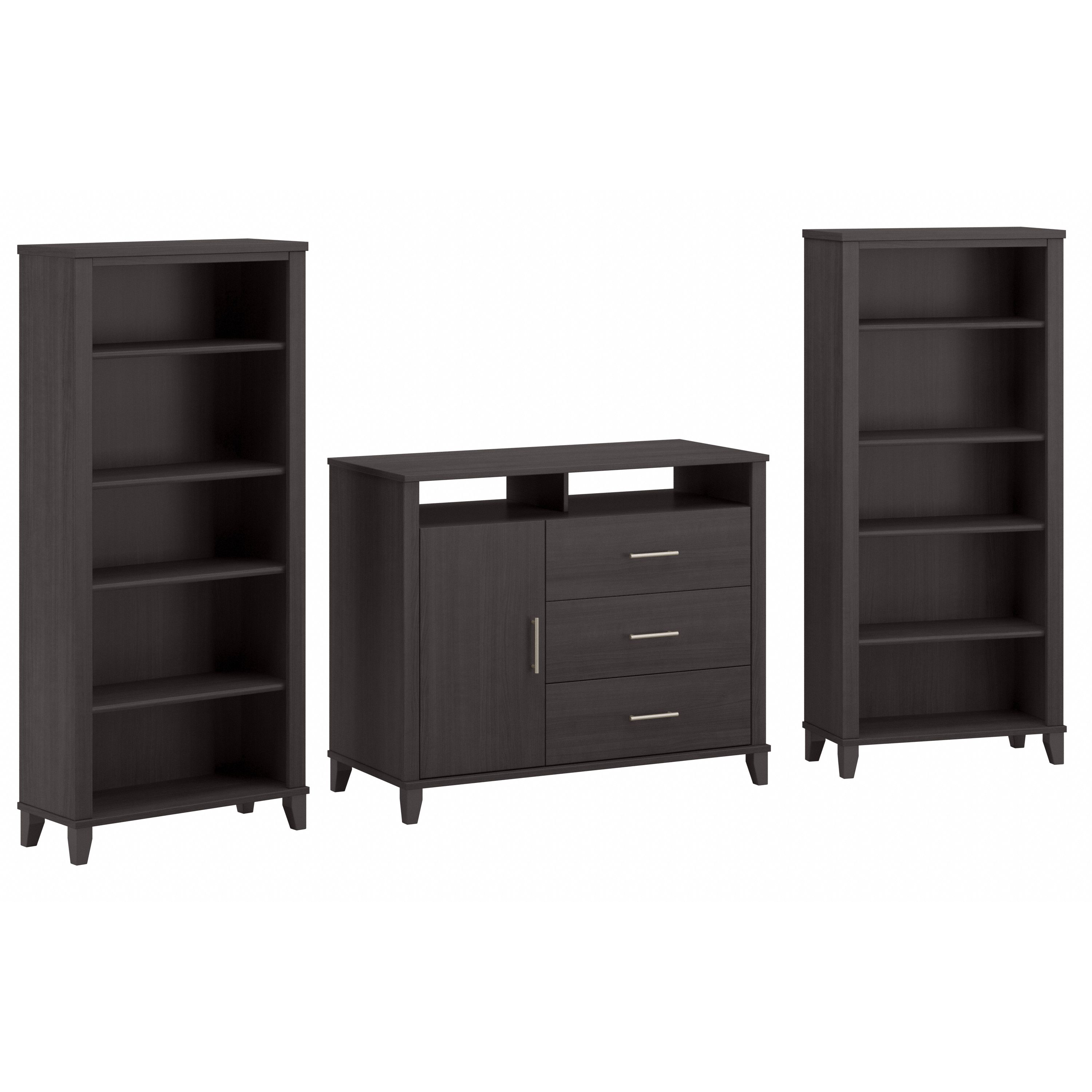 Bush Furniture Somerset Entertainment Center | Storm Gray_0