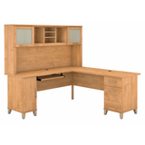 Bush Furniture Somerset 72W L Shaped Desk with Hutch | Maple Cross_0