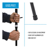 MasterVision 3-Leg Heavy-Duty Telescoping Display Easel, Silver_1