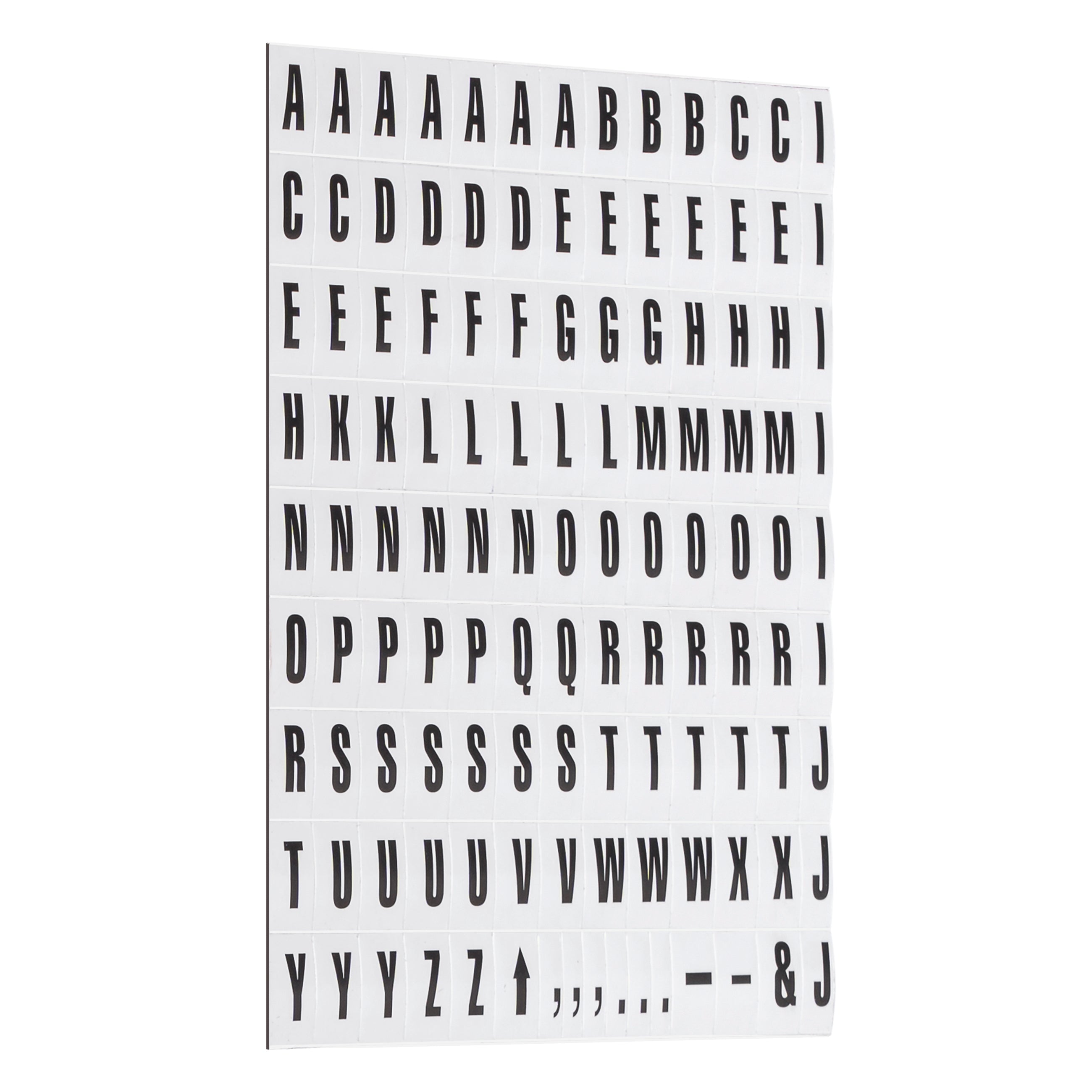 MasterVision Letter Accessory Magnets, Black on White