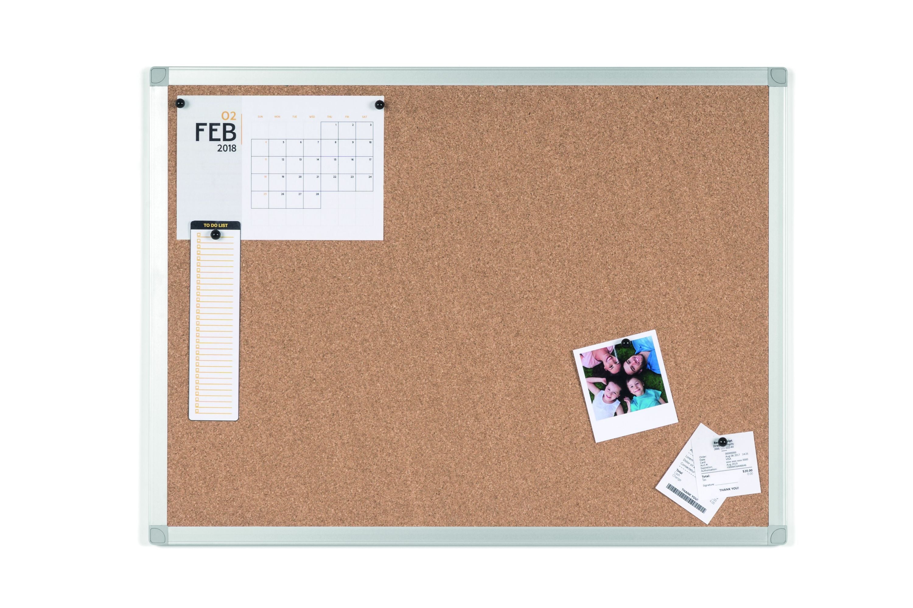 MasterVision Ayda Cork Bulletin Board, 36" x 48", Aluminum Frame