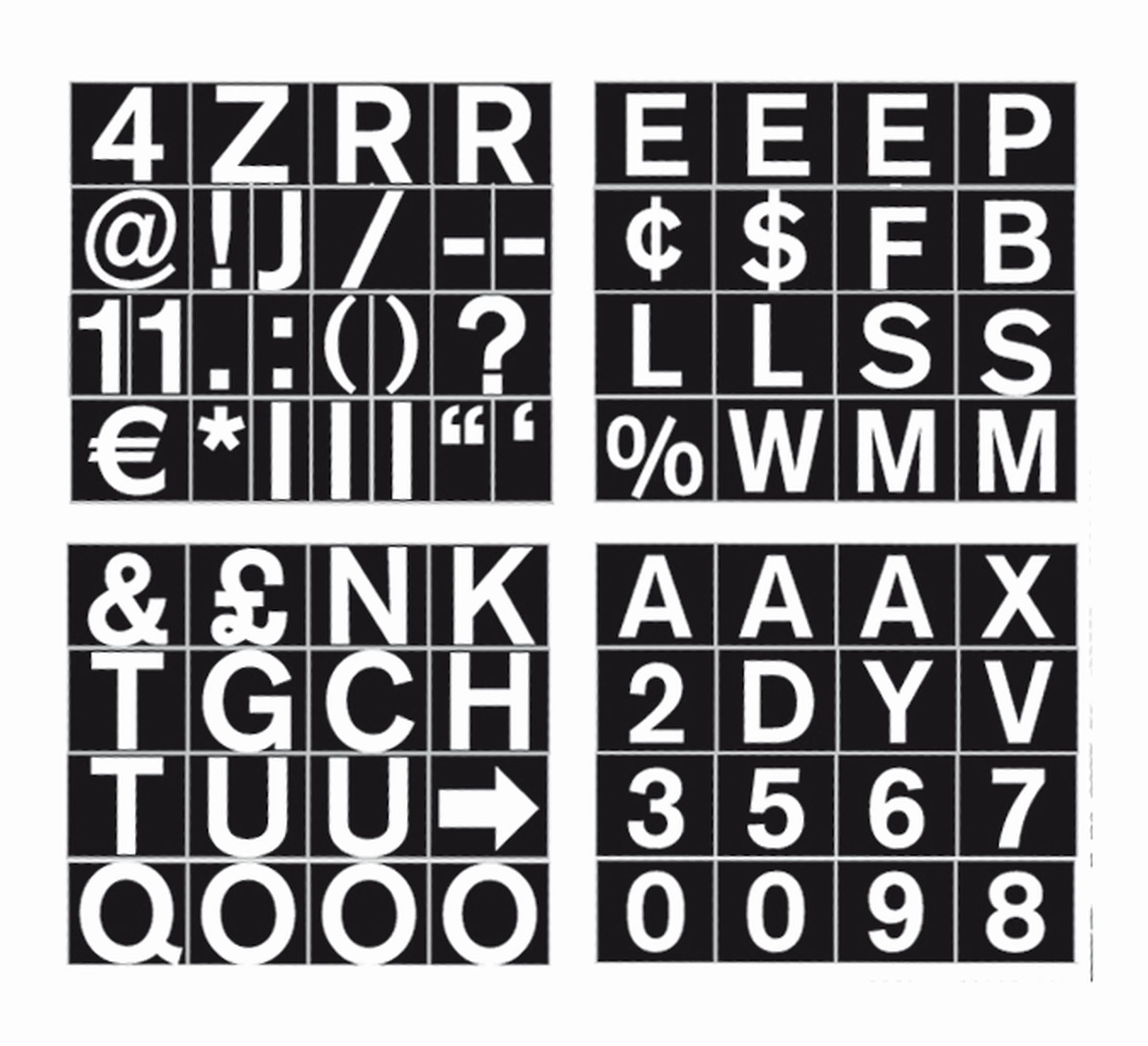 MasterVision .75" Magnetic Set of Letters, Numbers & Symbols