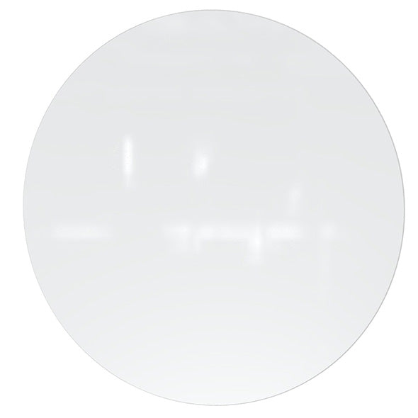 Ghent Coda Low Profile Circular Glassboard, Magnetic, White, 36" Diameter_0