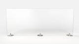 Ghent Desktop Protection Screen - Freestanding, Frosted Thermoplastic, 24" H x 59" W_1
