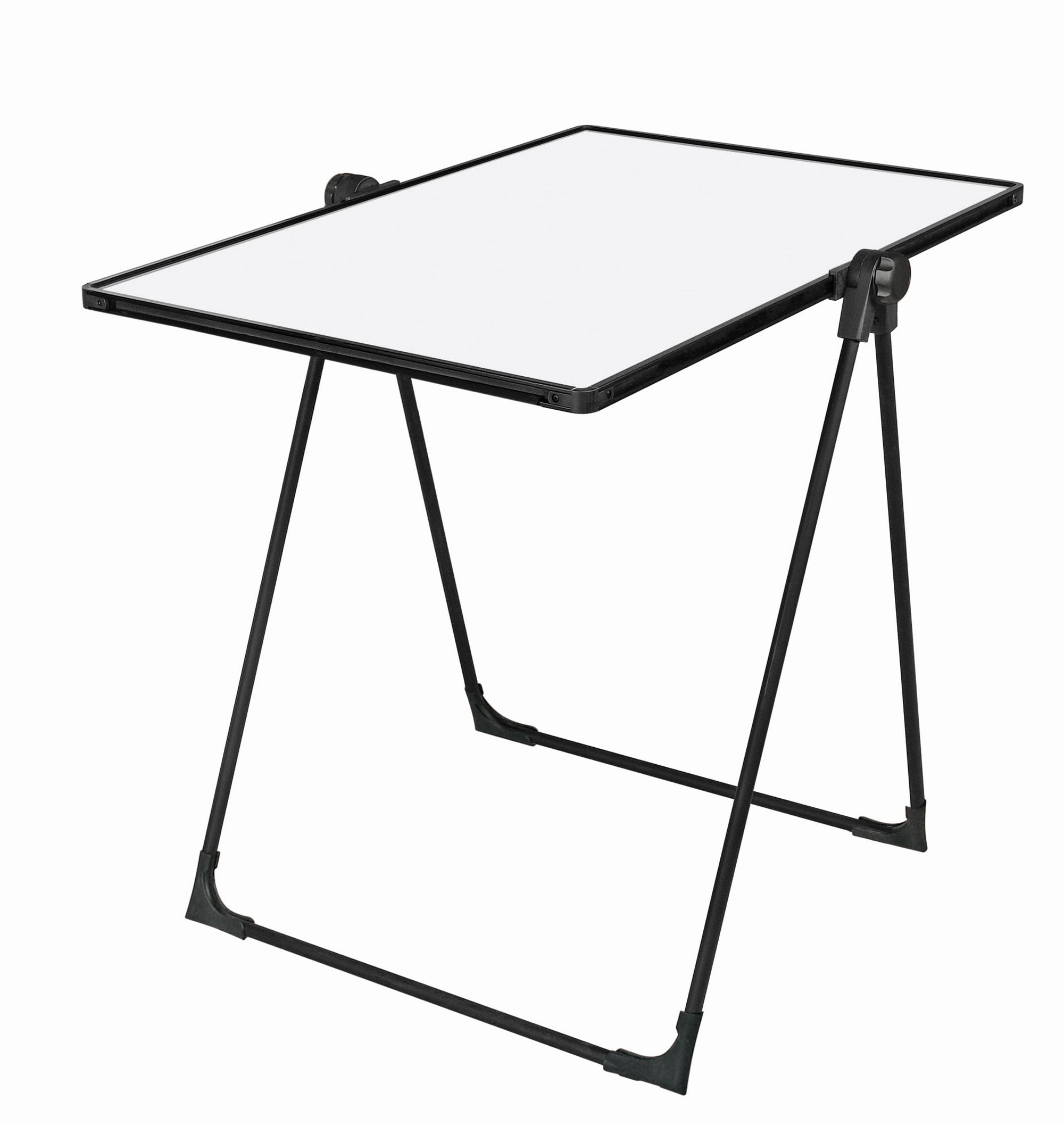 MasterVision Folds-to-a-Table Melamine Dry-Erase Footbar Easel, Black Aluminum Frame, 28.5" x 38"