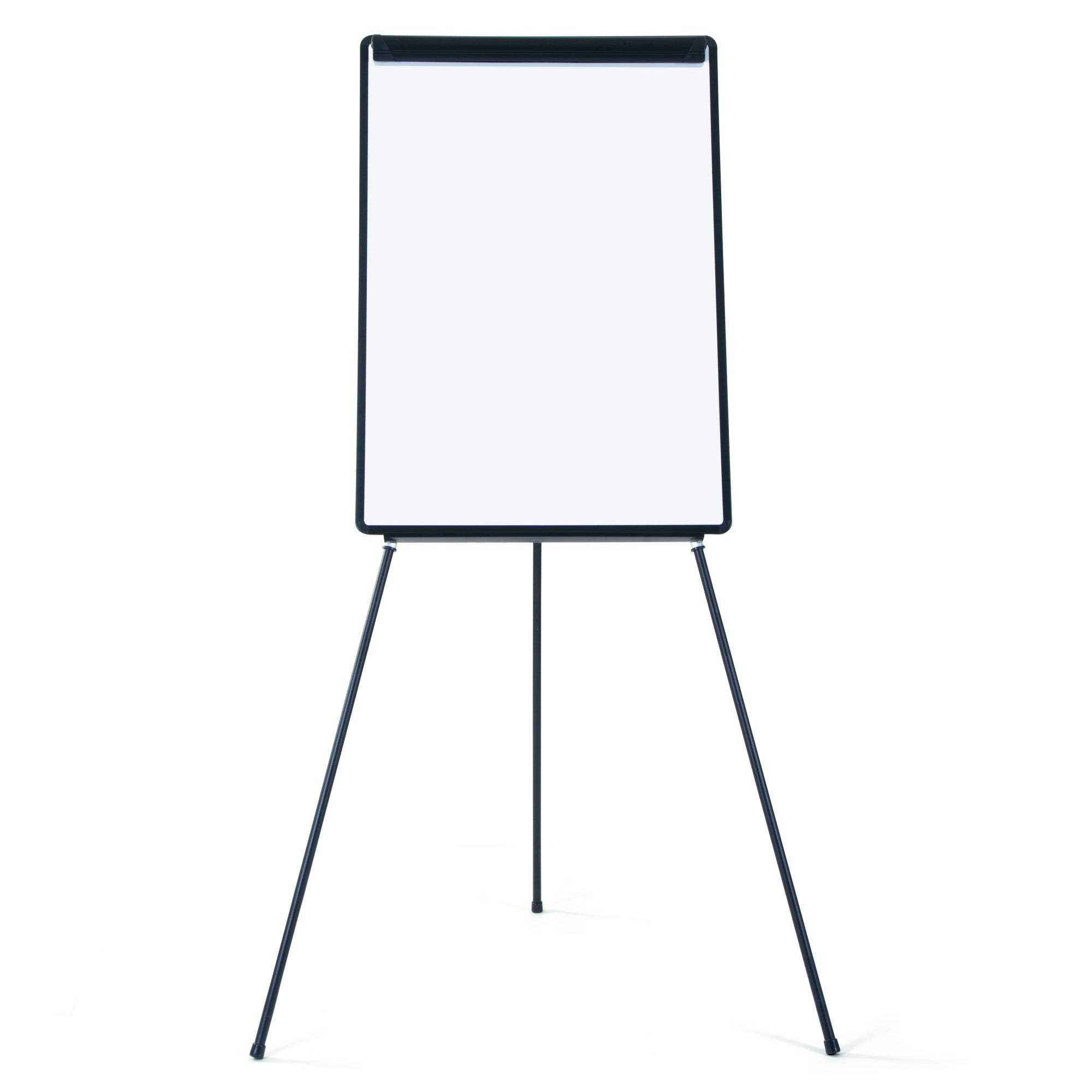 MasterVision Magnetic Dry-Erase Tripod Presentation Easel, Black Plastic Frame, 29.5" x 42"