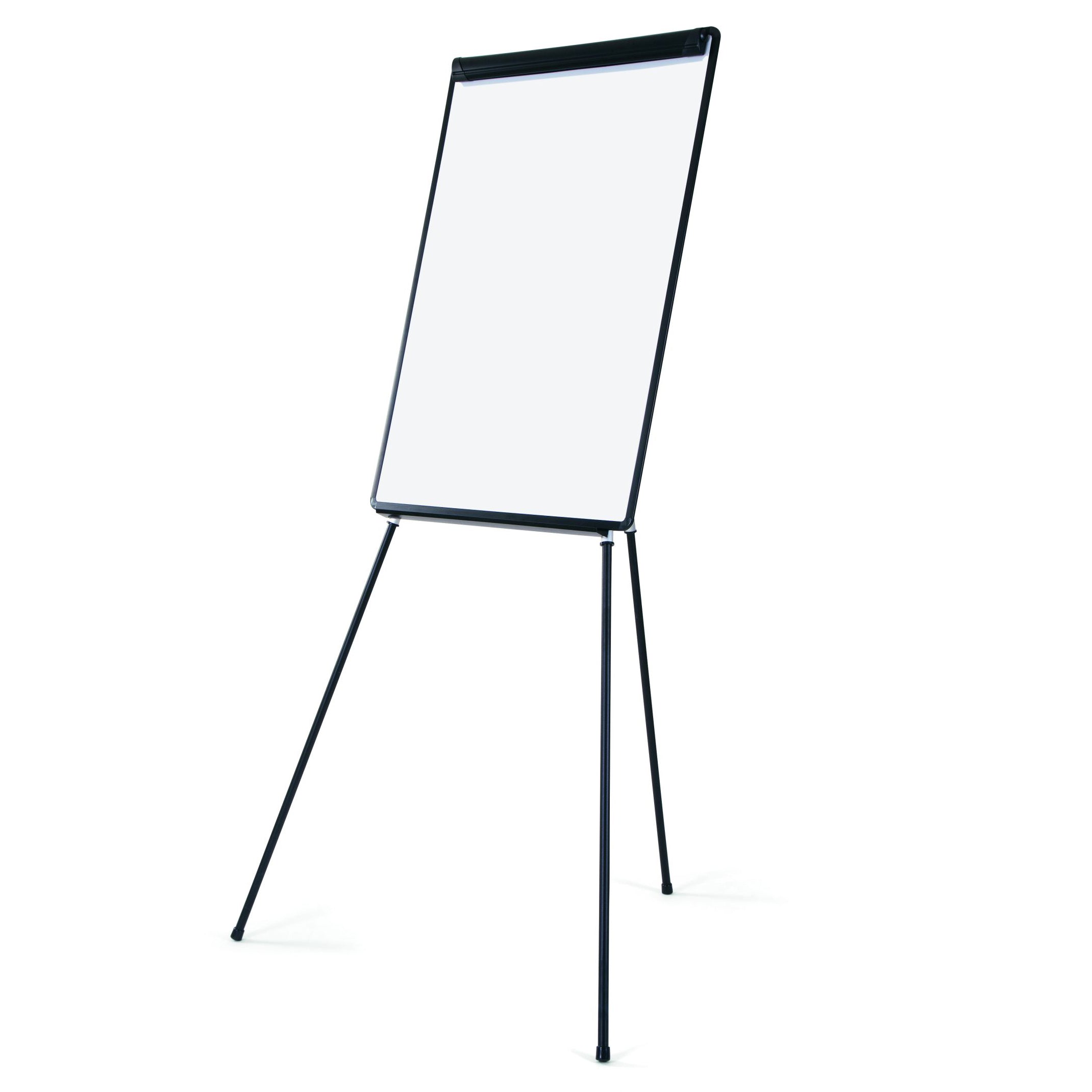 MasterVision Magnetic Dry-Erase Tripod Presentation Easel, Black Plastic Frame, 29.5" x 42"