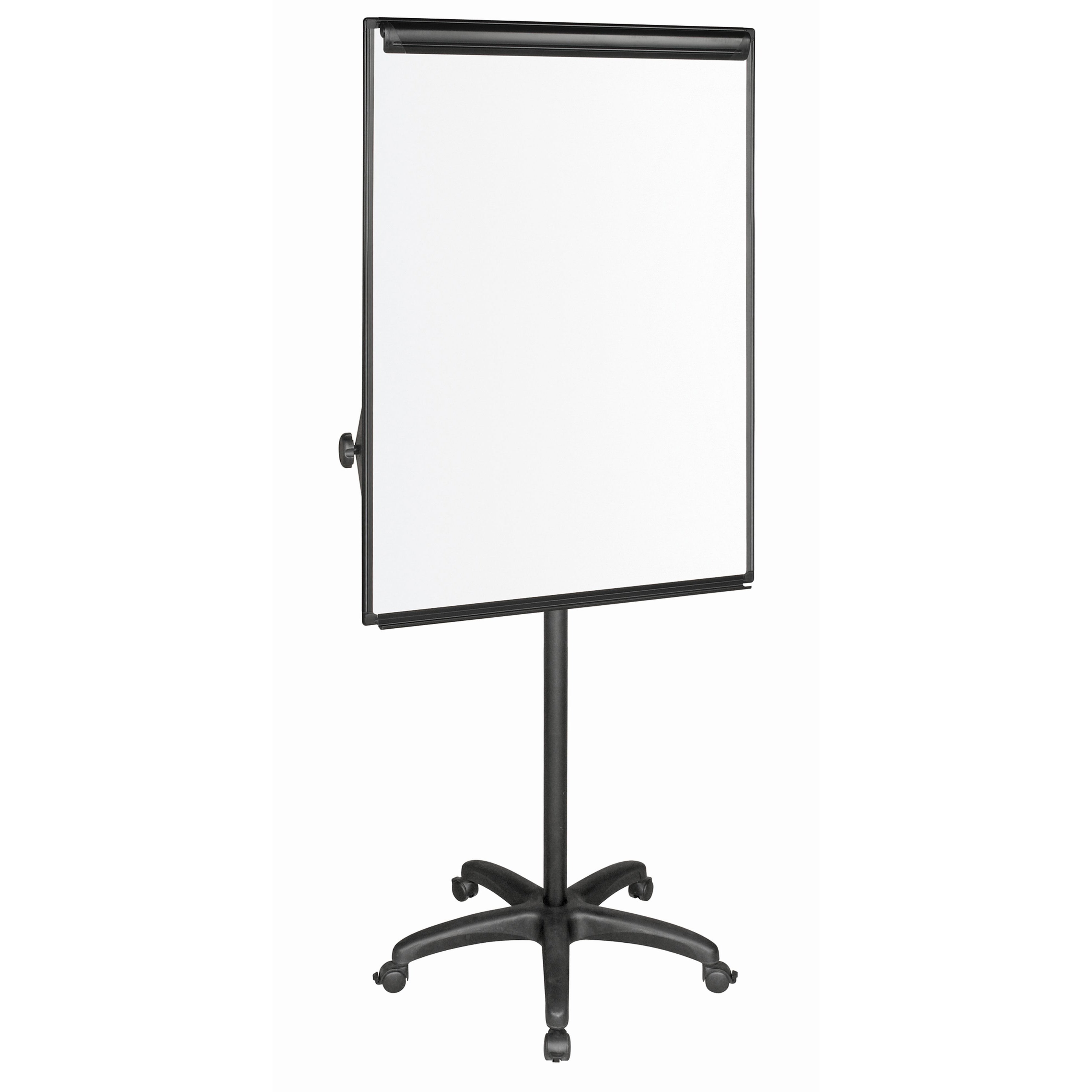 MasterVision Melamine Dry-Erase Mobile Presentation Easel, Black Aluminum Frame, 29.5" x 42"