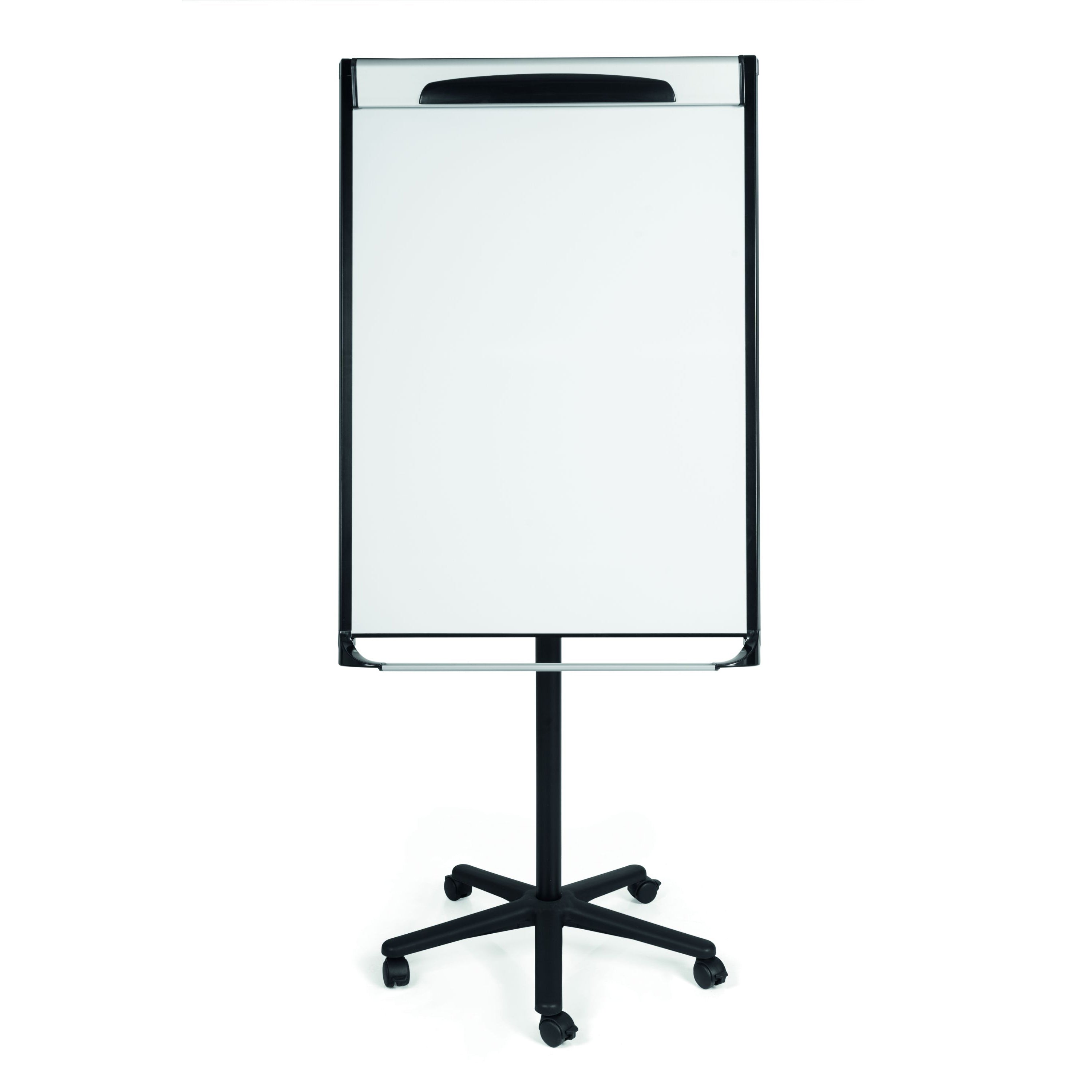 MasterVision Magnetic Porcelain Dry-Erase Mobile Presentation Easel, Black & Silver, 29.5" x 42"