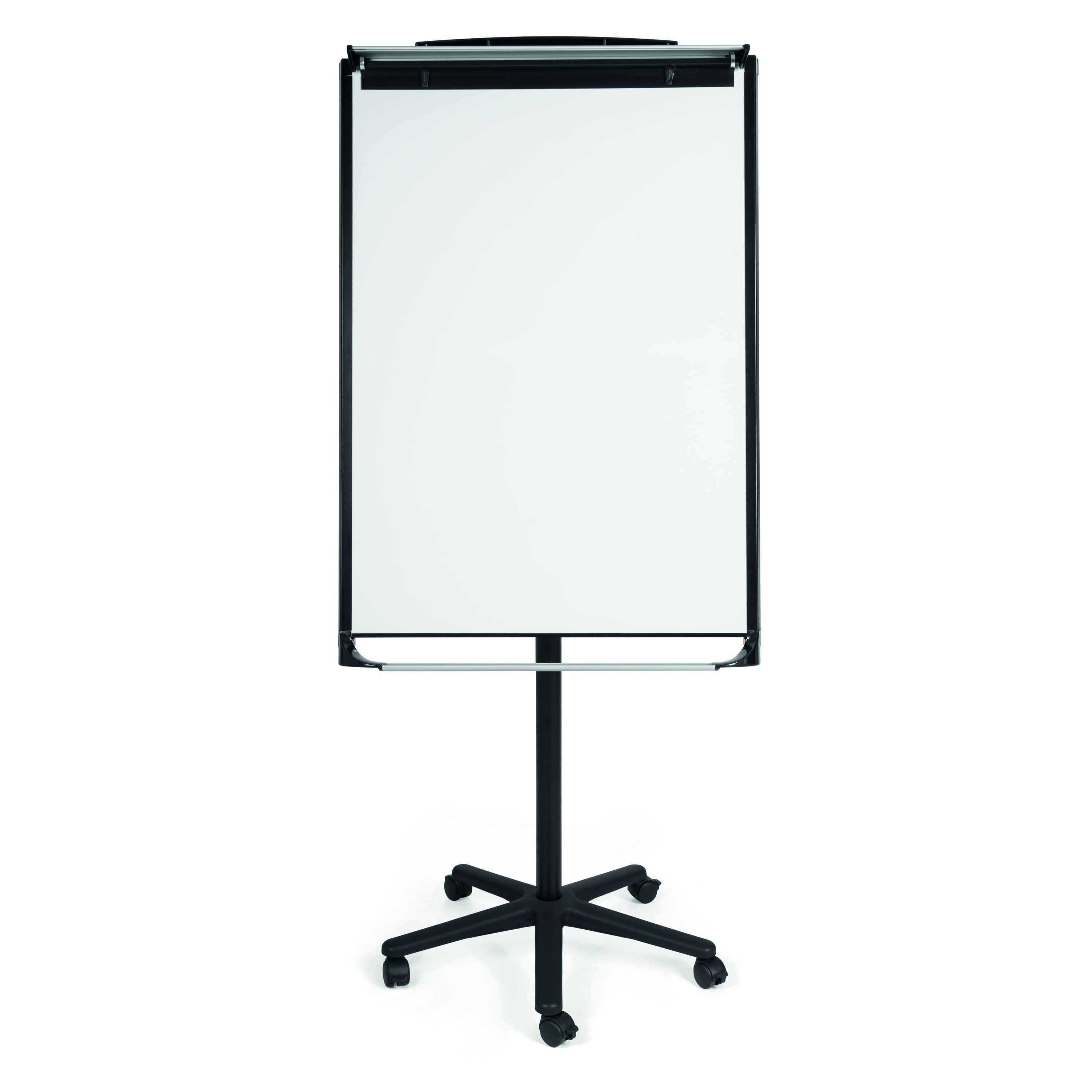 MasterVision Magnetic Porcelain Dry-Erase Mobile Presentation Easel, Black & Silver, 29.5" x 42"