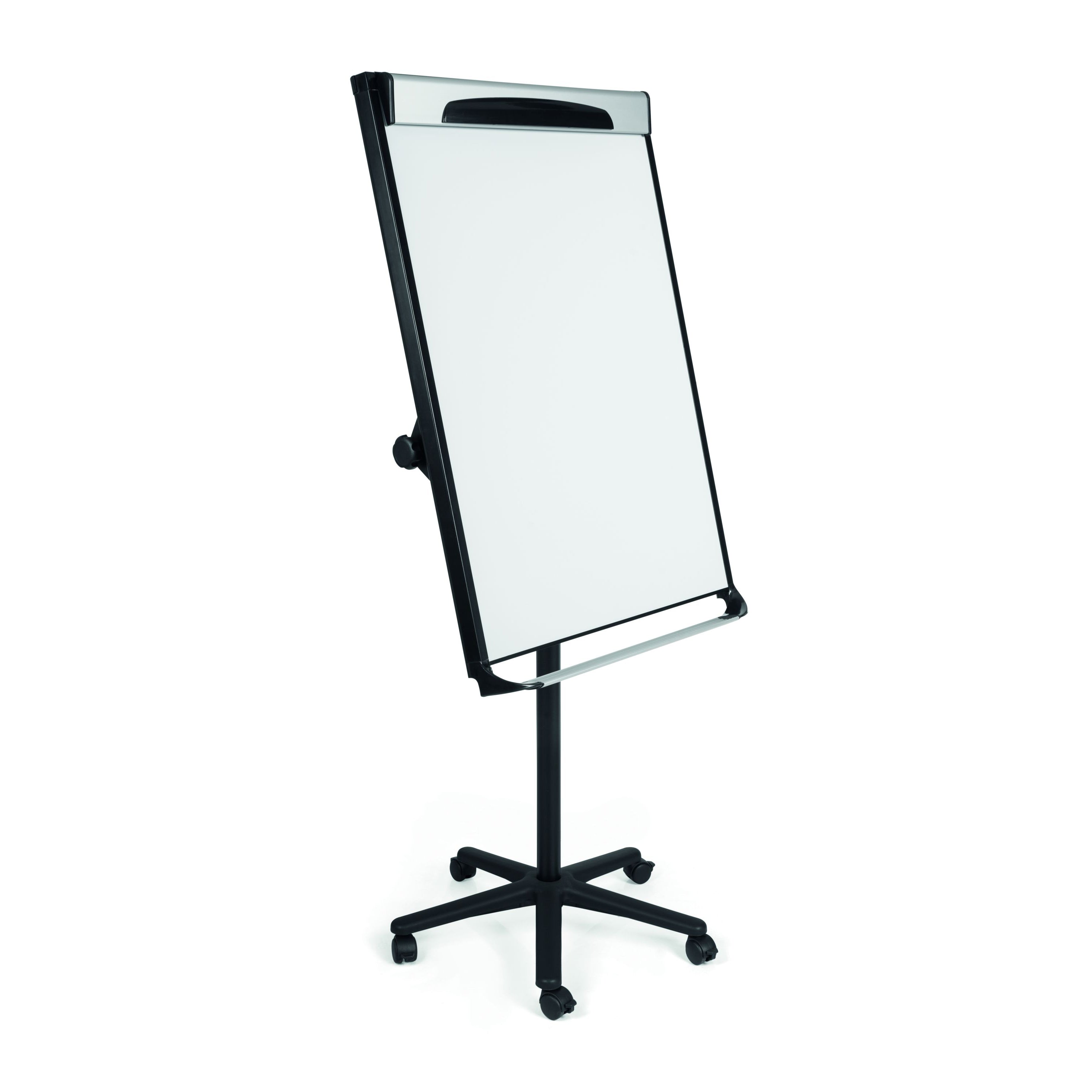 MasterVision Magnetic Porcelain Dry-Erase Mobile Presentation Easel, Black & Silver, 29.5" x 42"