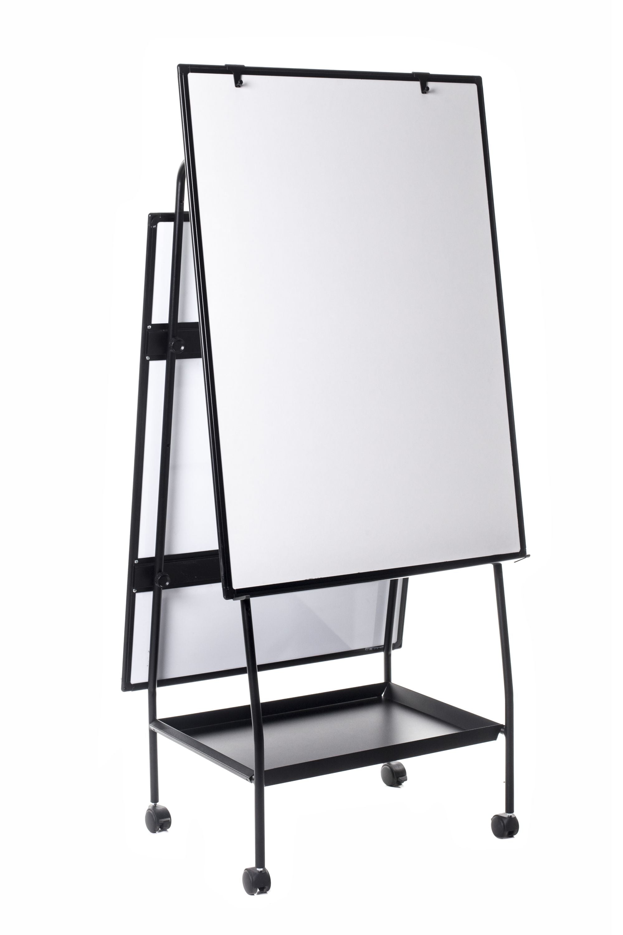 MasterVision Creation Station Melamine Dry-Erase Mobile Easel, Black Aluminum Frame, 29.5" x 42"