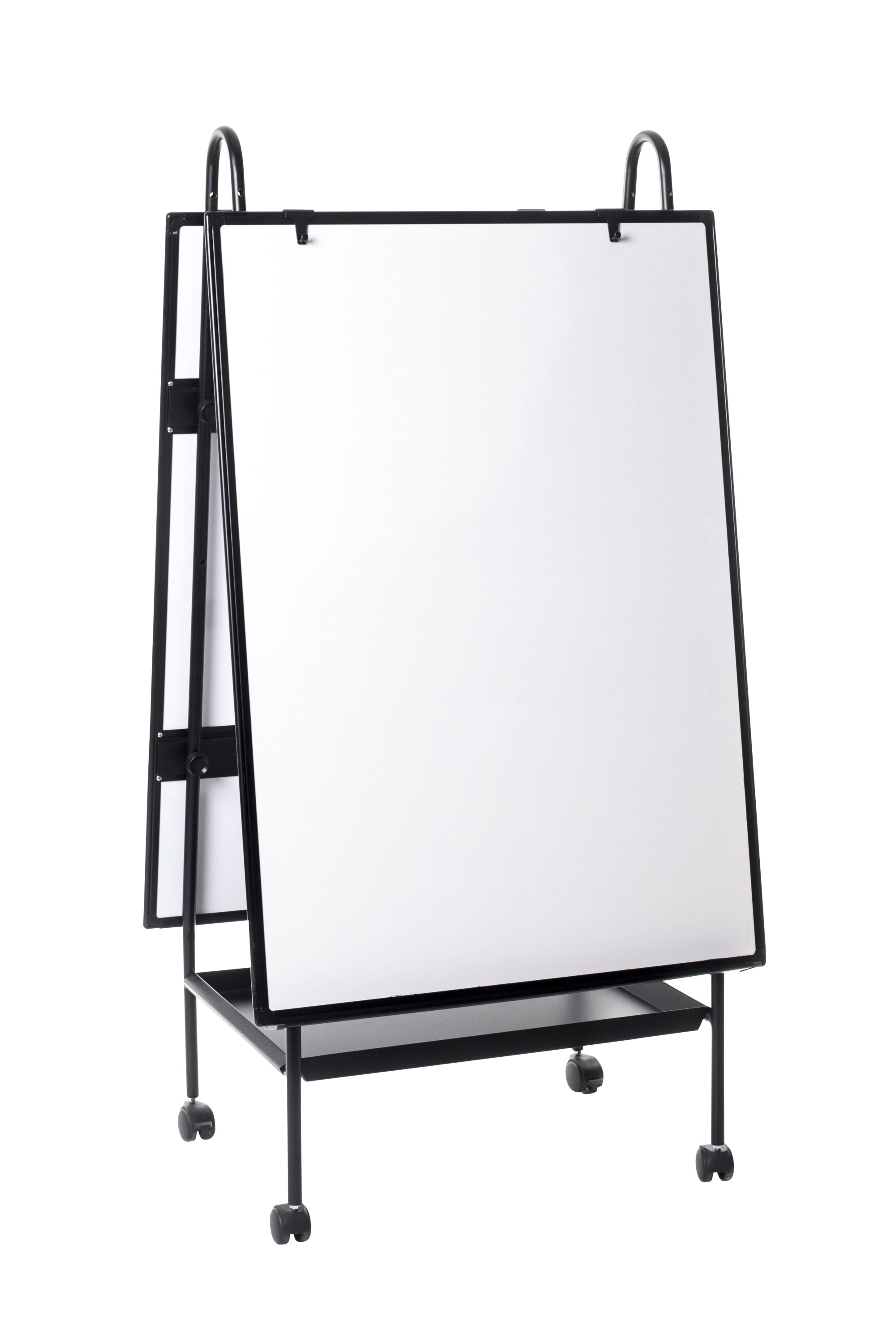 MasterVision Creation Station Melamine Dry-Erase Mobile Easel, Black Aluminum Frame, 29.5" x 42"