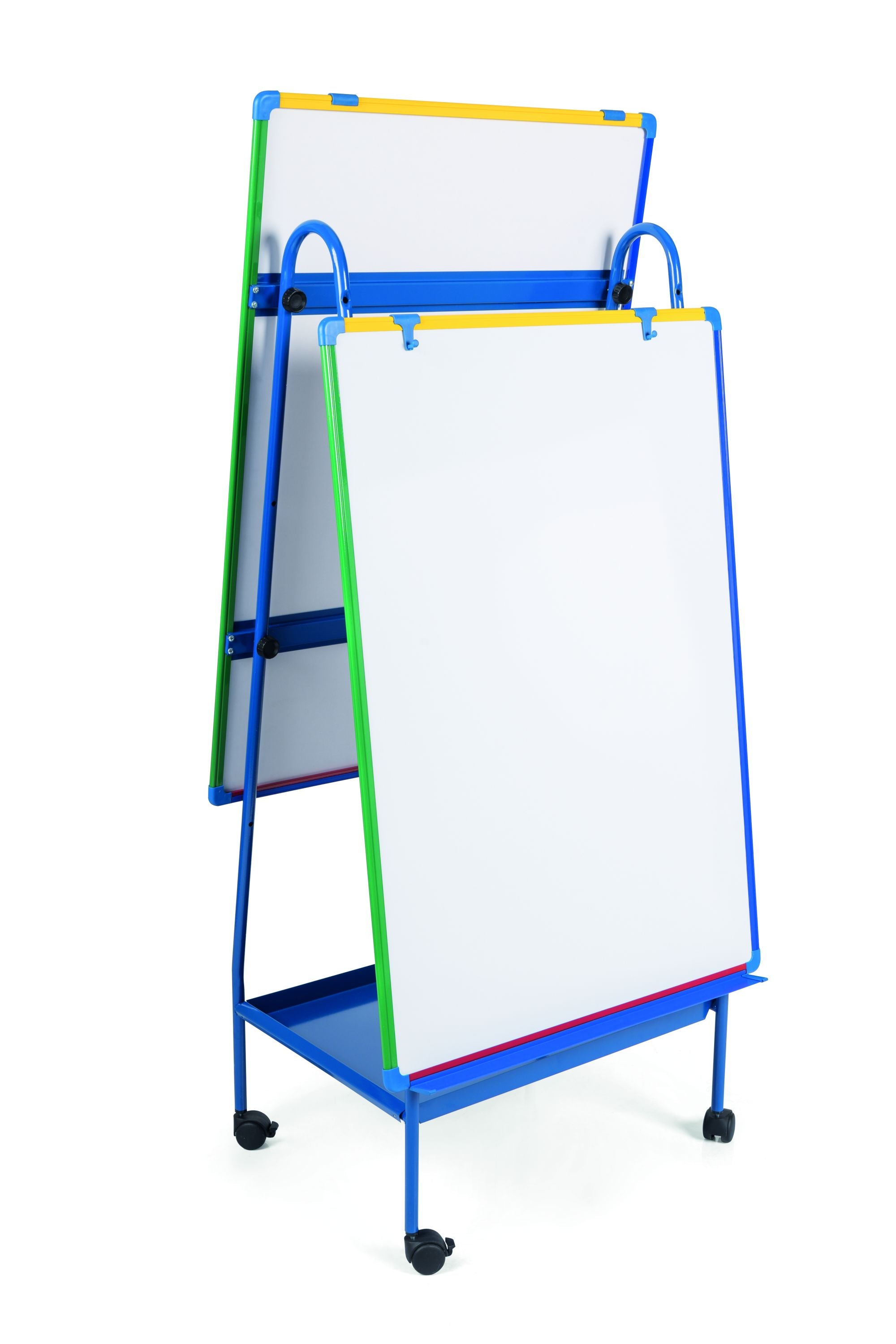 MasterVision Schoolmate Creation Station Melamine Dry-Erase Mobile Easel, Aluminum Frame, 29.5" x 42"