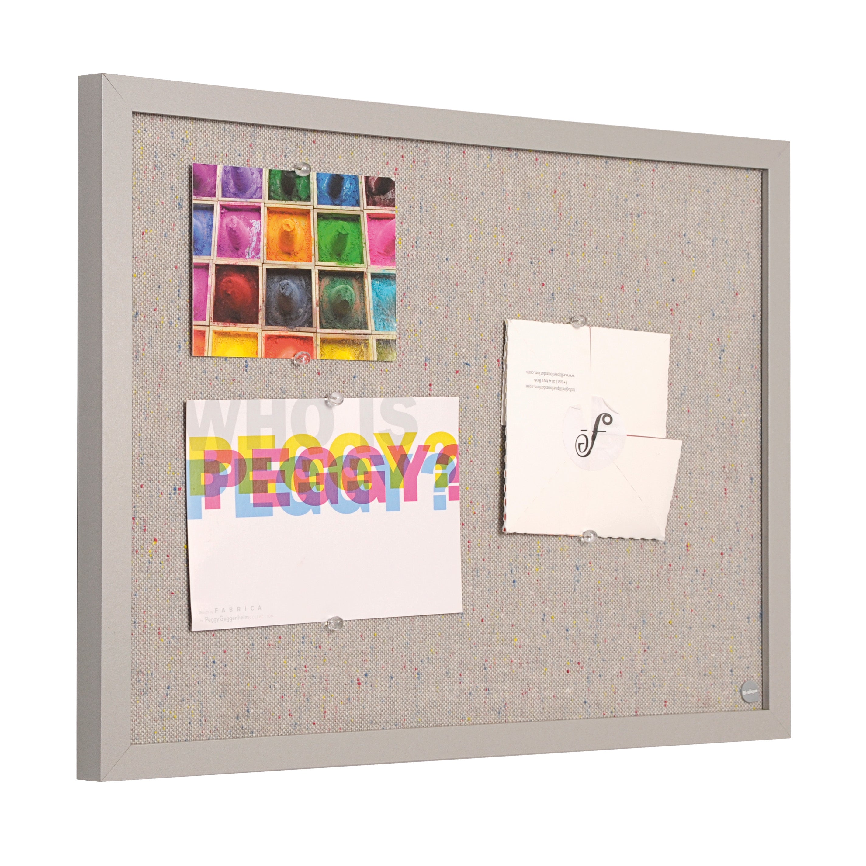 MasterVision Gray Fabric Bulletin Board, 18" x 24", Gray MDF Frame