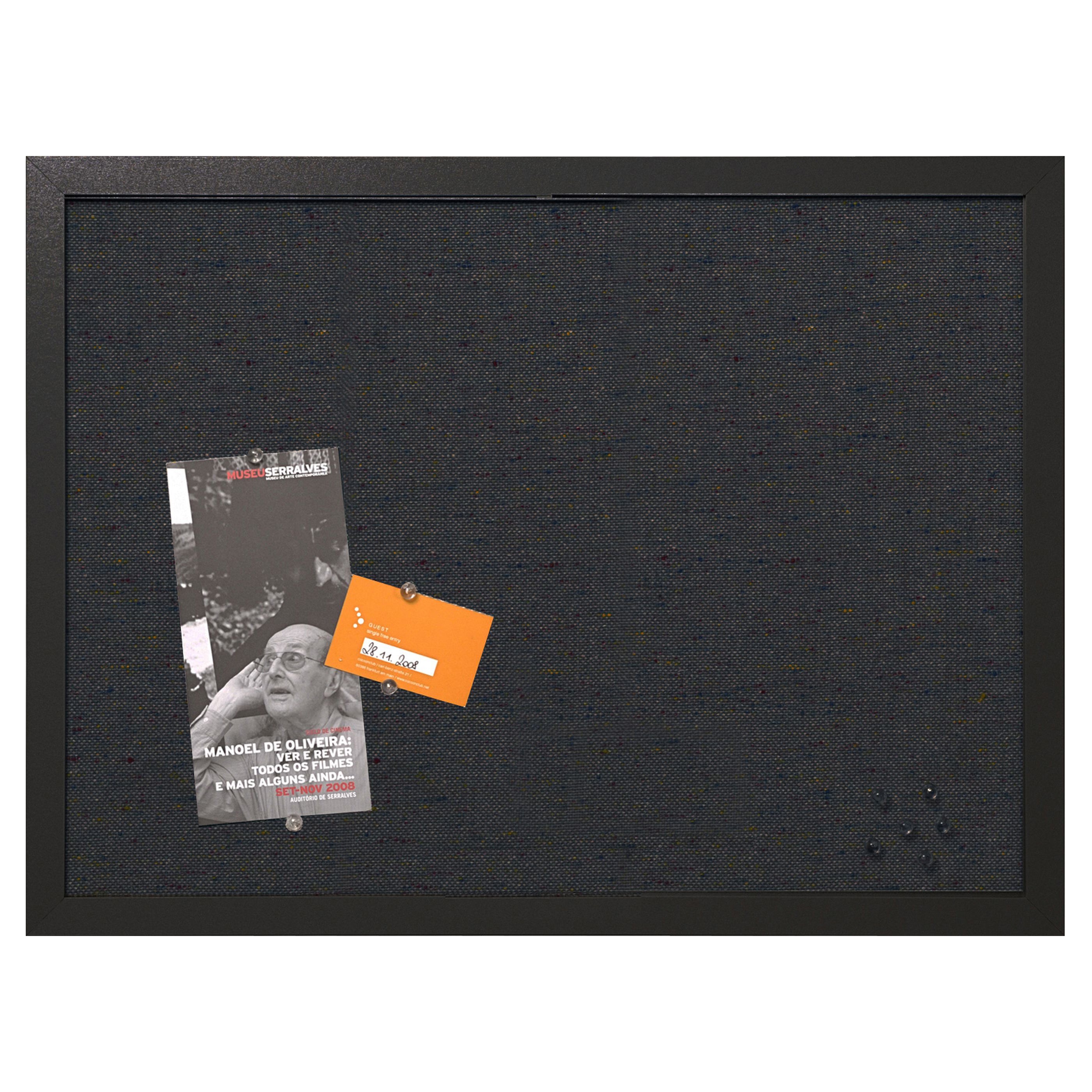 MasterVision Black Fabric Bulletin Board, 18" x 24", Black MDF Frame