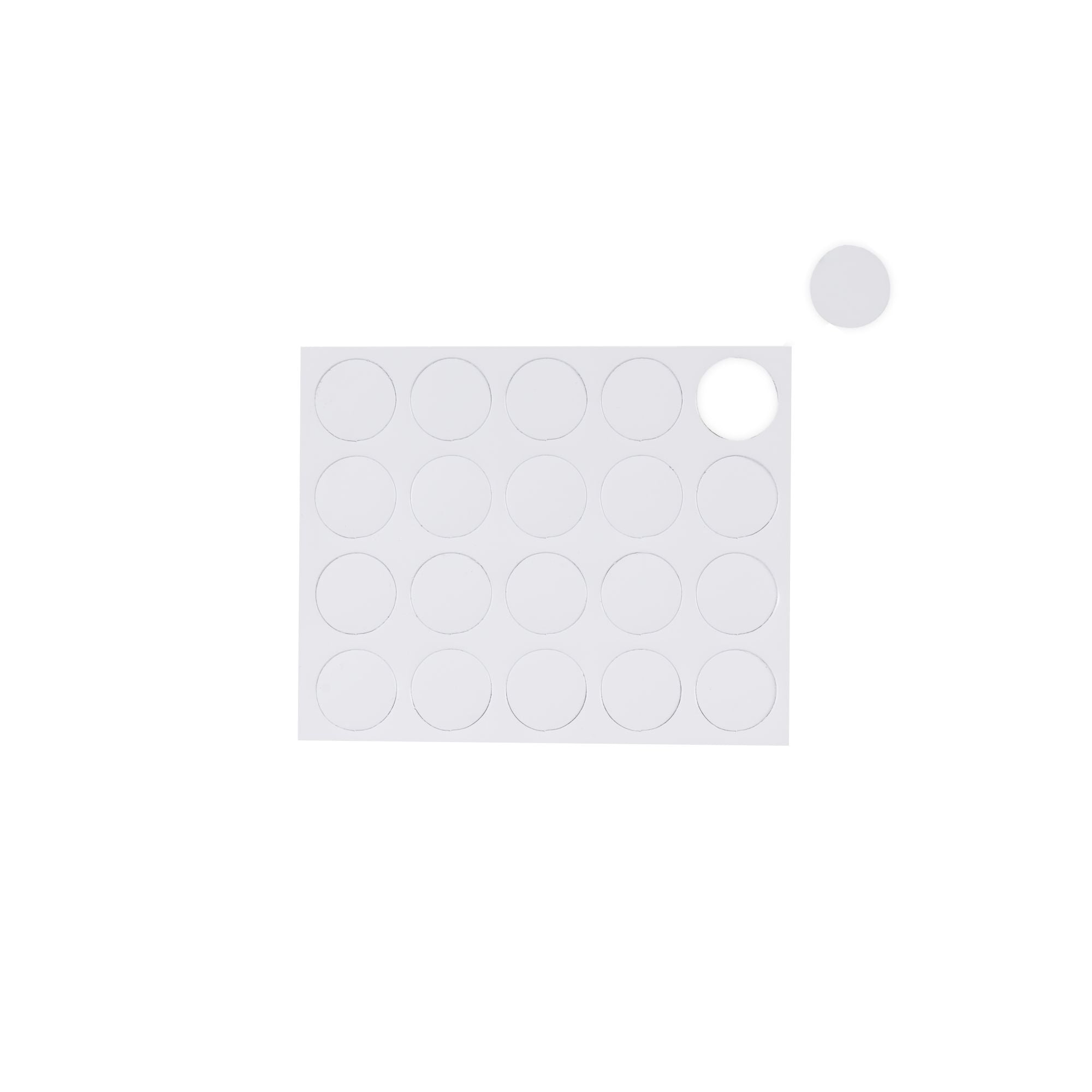 MasterVision White Circle Magnets, Pack of 20