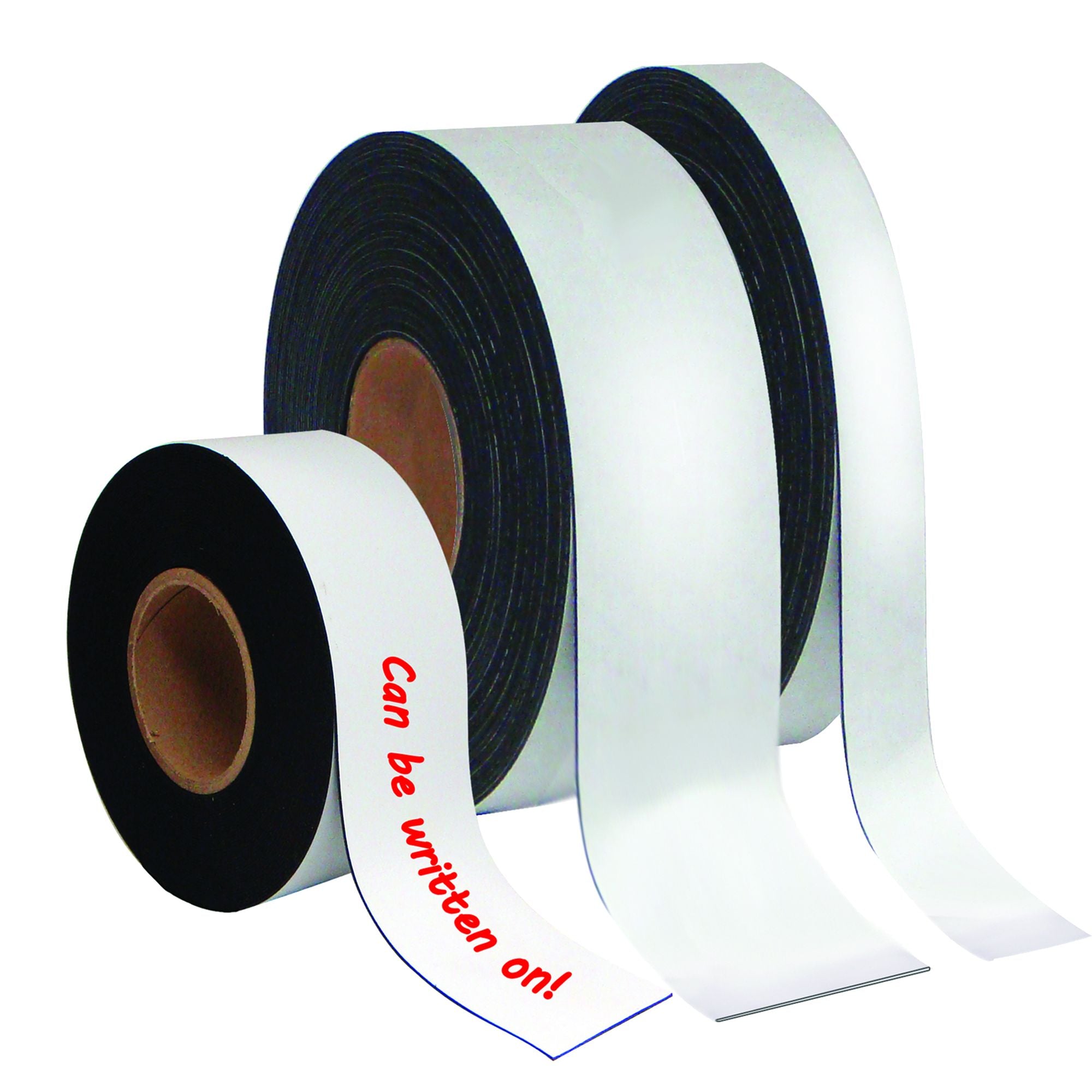 MasterVision Dry-Erase Magnetic Tape Rolls, Write-on wipe-off, White, 3" x 50 ft.