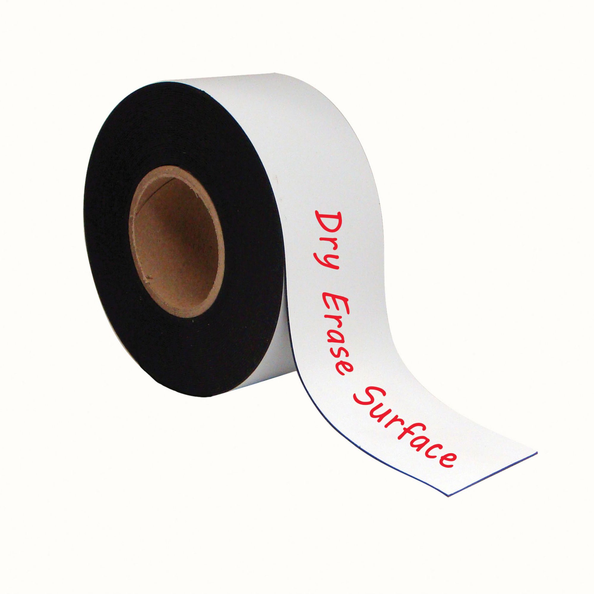 MasterVision Dry-Erase Magnetic Tape Rolls, Write-on wipe-off, White, 3" x 50 ft.