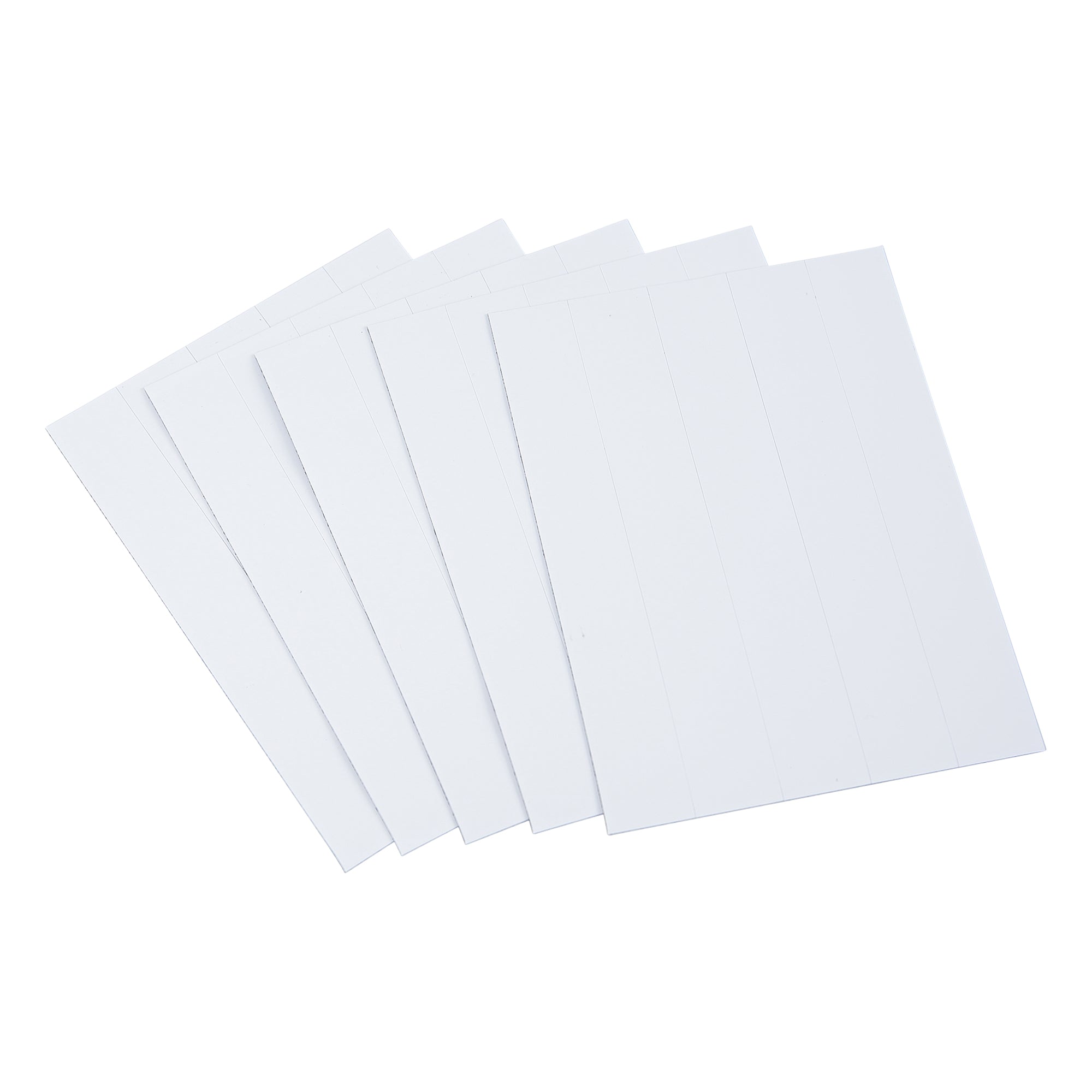 MasterVision Magnetic Dry-Erase Tape Strips, White, Write-on Wipe-off, 7/8" x 6", Pack of 25