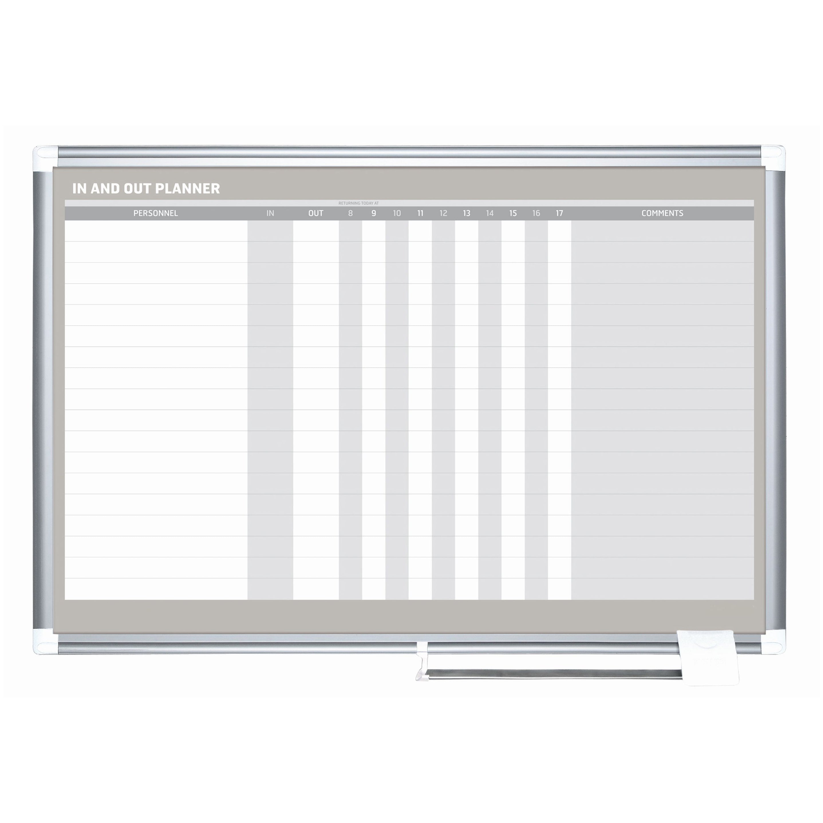 MasterVision In/Out Magnetic Dry-Erase Board, Horizontal Format, 24" x 36", Aluminum Frame