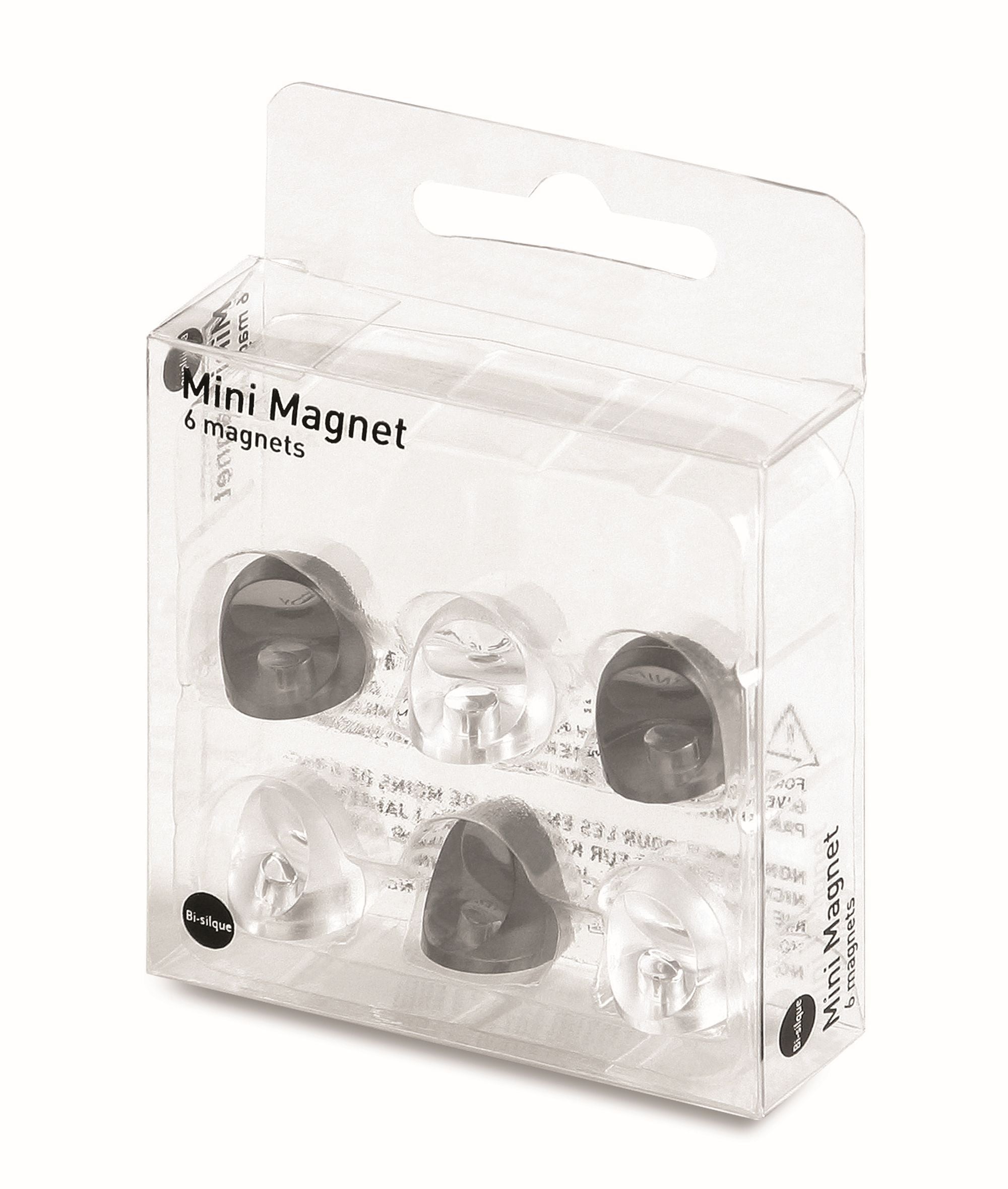 MasterVision Mini Magnets, White & Black Translucent, .75" Diameter