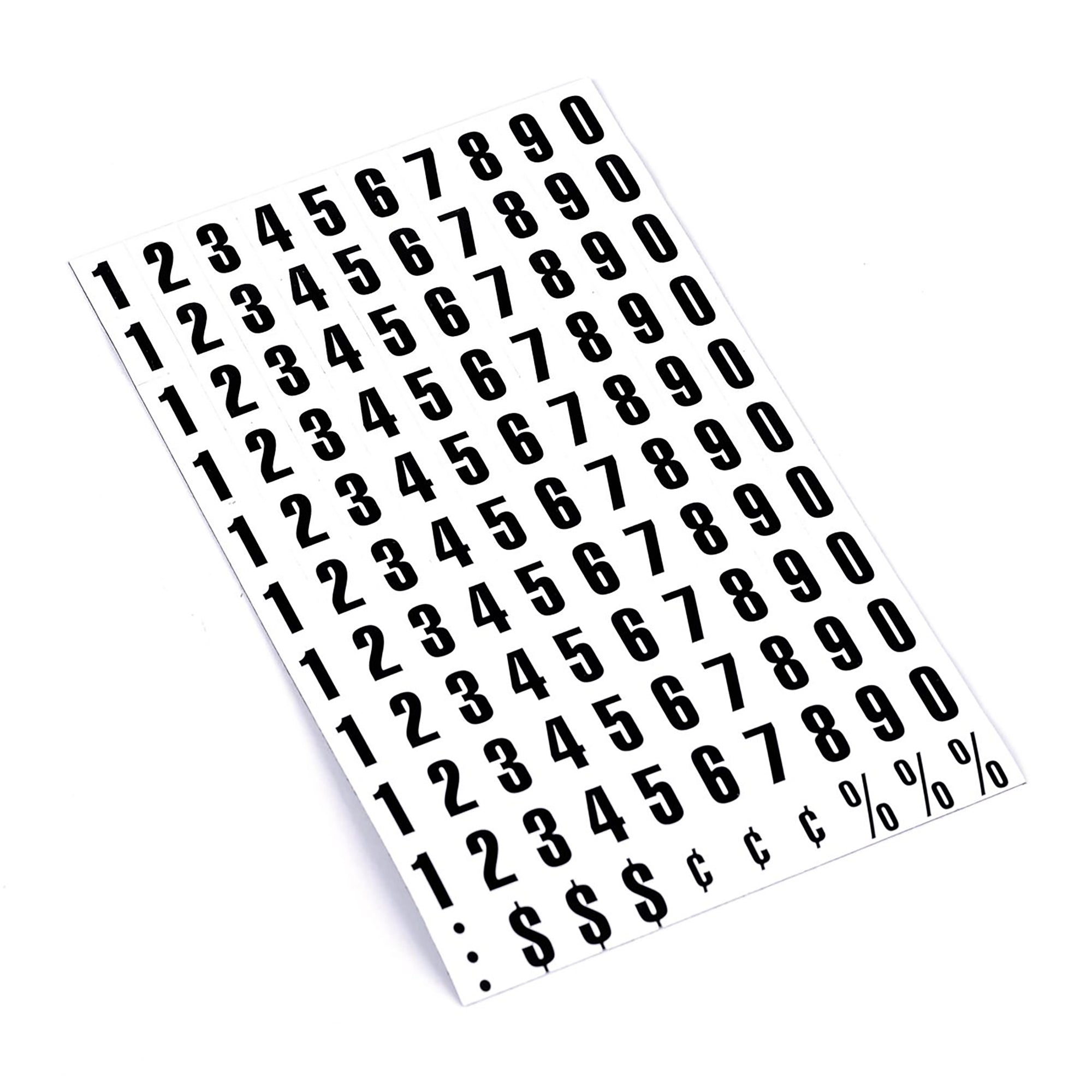 MasterVision Number Accessory Magnets, Black on White