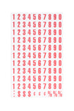 MasterVision Number Accessory Magnets, Red on White