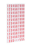 MasterVision Number Accessory Magnets, Red on White