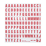 MasterVision Letter Accessory Magnets, Red on White