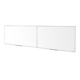 Ghent Porcelain Whiteboard, Magnetic w/ Aluminum Frame, 4'H x 16'W, 2 pieces w/ joiner_0