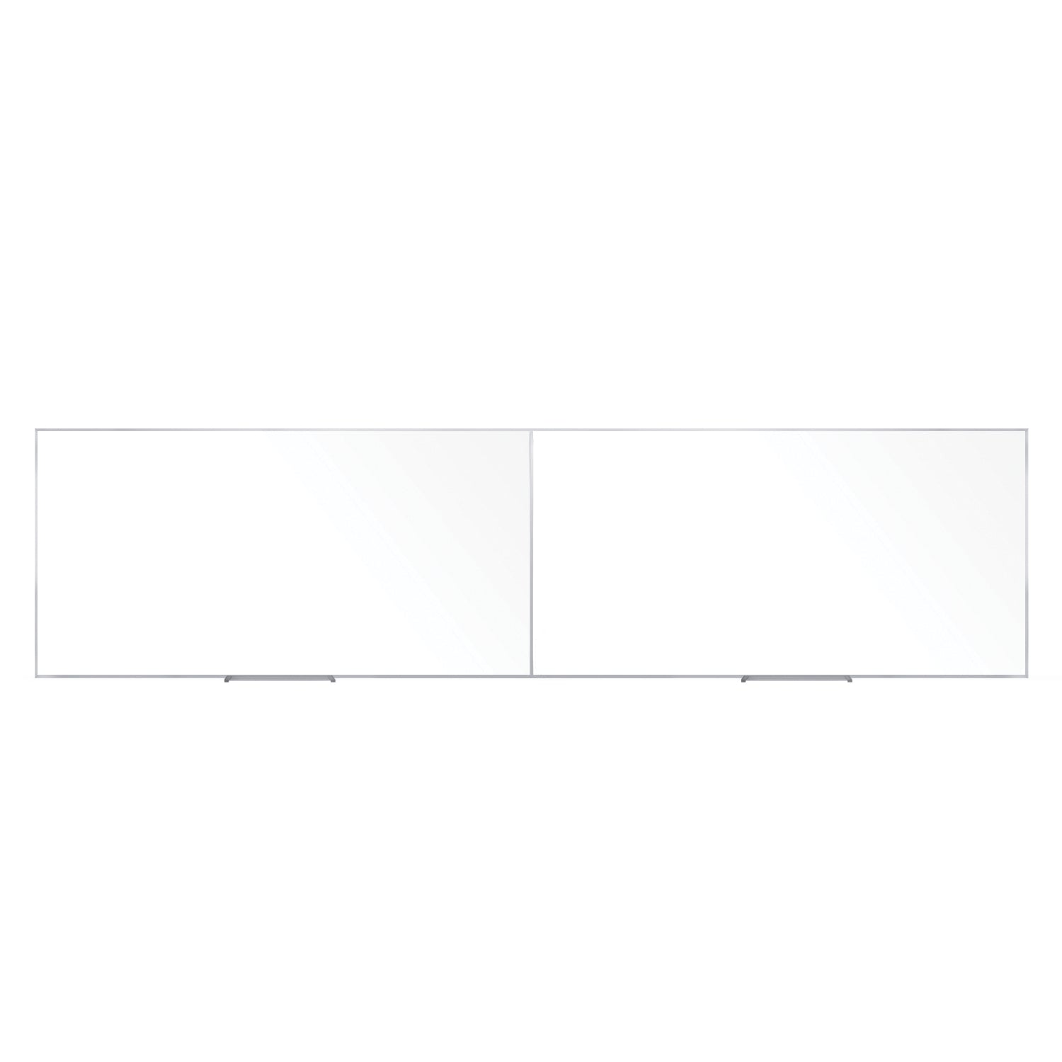 Ghent Porcelain Whiteboard, Magnetic w/ Aluminum Frame, 4'H x 16'W, 2 pieces w/ joiner_1