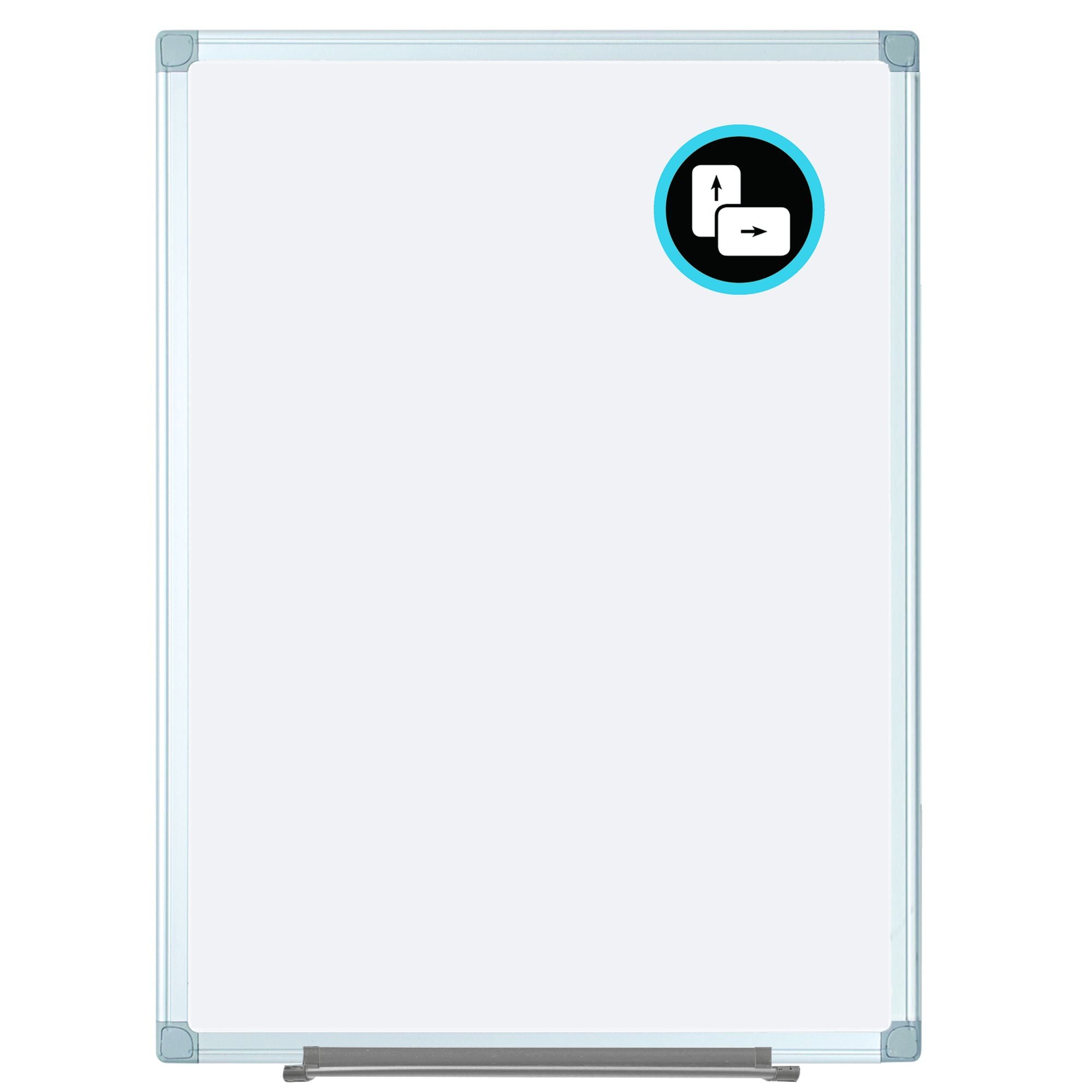 MasterVision Earth Melamine Dry-Erase Board Double-sided, 18" x 24", Aluminum Frame_1