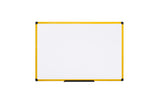 MasterVision Industrial Magnetic Steel Dry-Erase Board, 24" x 36", Yellow Aluminum Frame