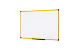 MasterVision Industrial Magnetic Steel Dry-Erase Board, 36" x 48", Yellow Aluminum Frame