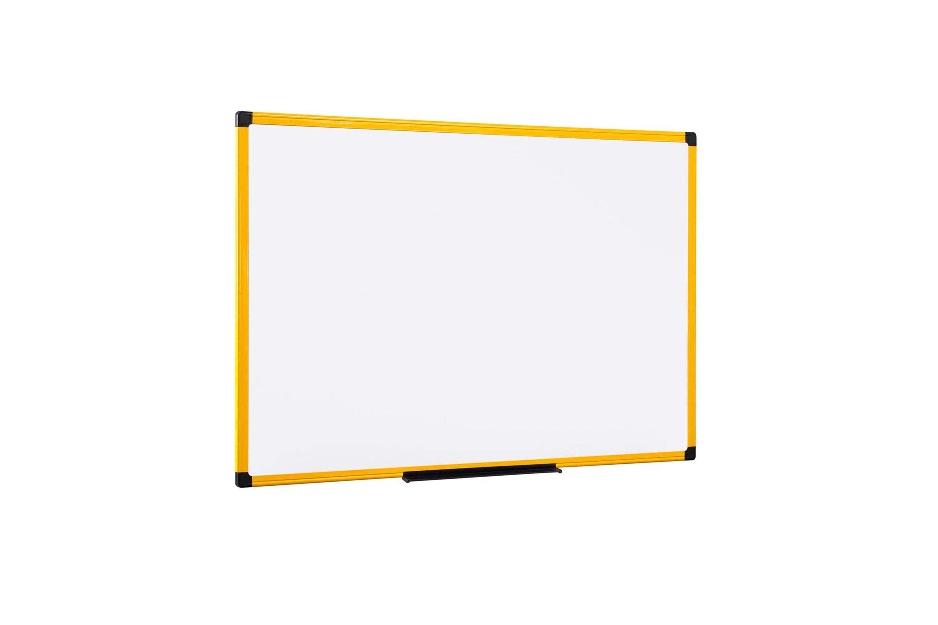 MasterVision Industrial Magnetic Steel Dry-Erase Board, 24" x 36", Yellow Aluminum Frame