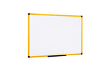 MasterVision Industrial Magnetic Steel Dry-Erase Board, 36" x 48", Yellow Aluminum Frame