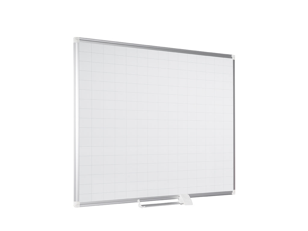 MasterVision Magnetic Steel Dry-Erase Planning Board, 2" x 3" Grid, Aluminum Frame, 48" x 72"