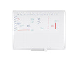 MasterVision Magnetic Steel Dry-Erase Planning Board, 2" x 3" Grid, Aluminum Frame, 36" x 48"