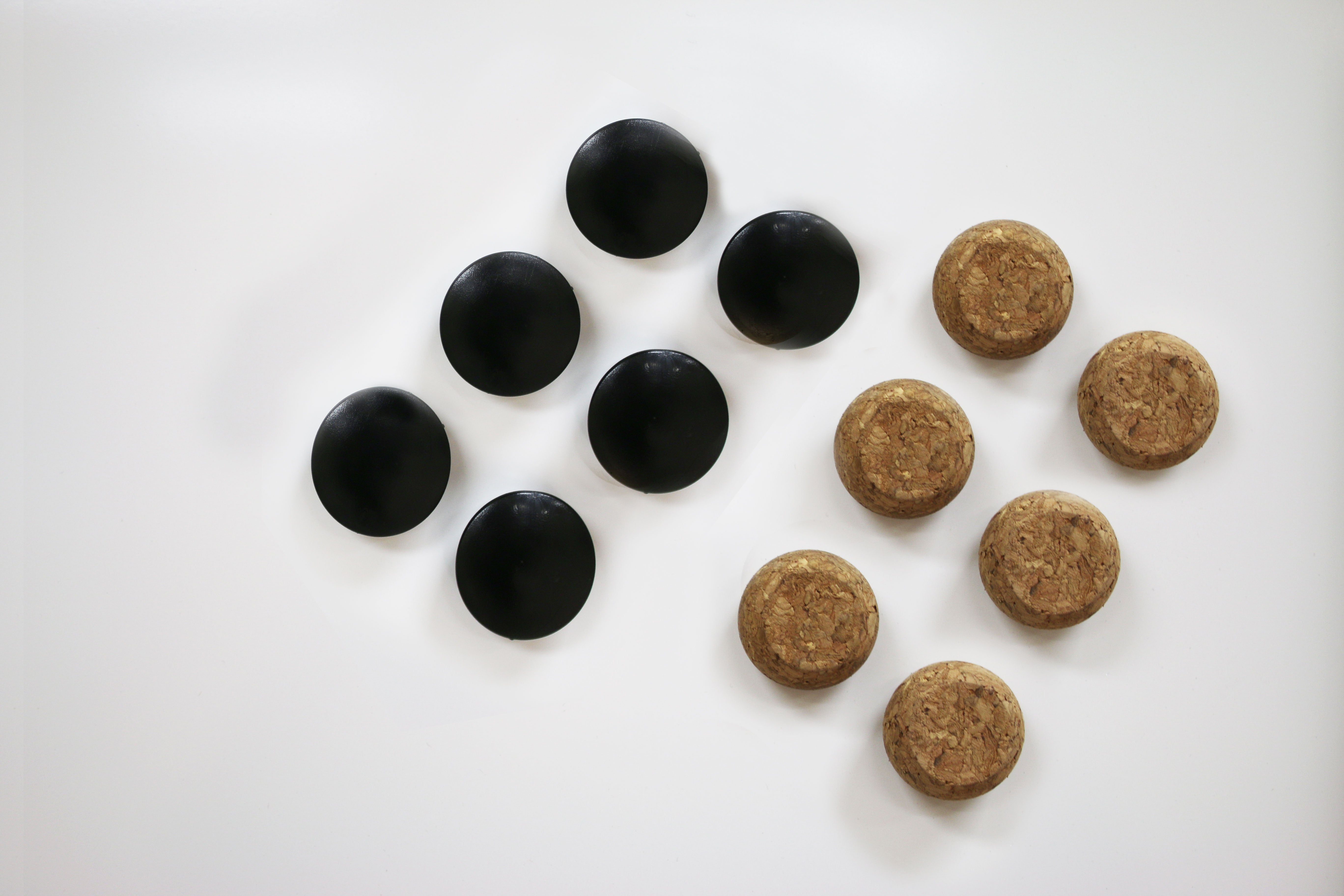 Ghent Rare Earth Magnets, 6 Black & 6 Natural Cork_0