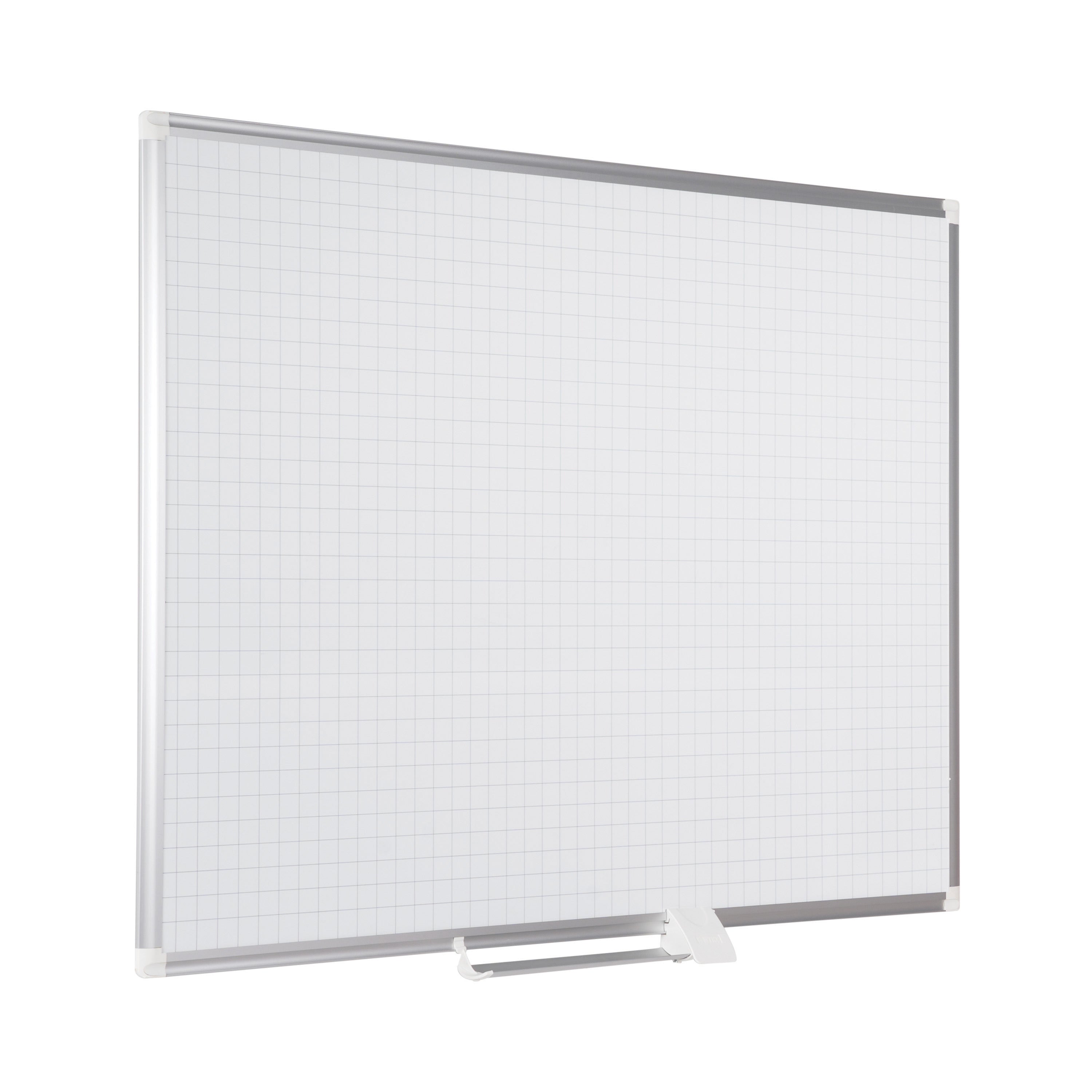 MasterVision Magnetic Steel Dry-Erase Planning Board, 1" x 1" Grid, Aluminum Frame, 36" x 48"